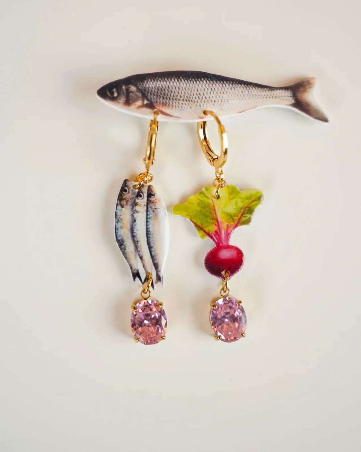 Sardine & Rote Bete Ohrringe