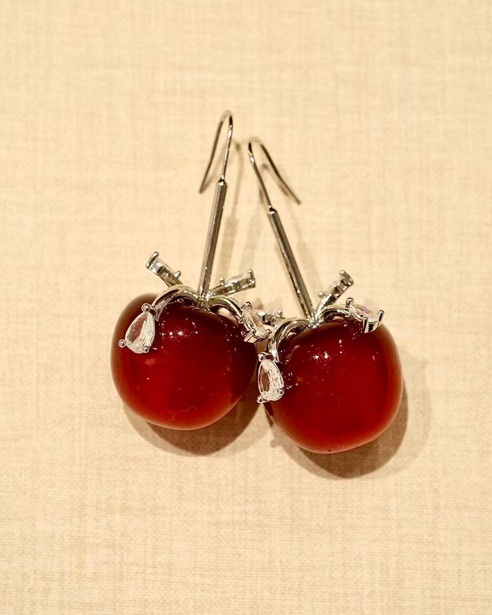 Glossy Cherry Earrings