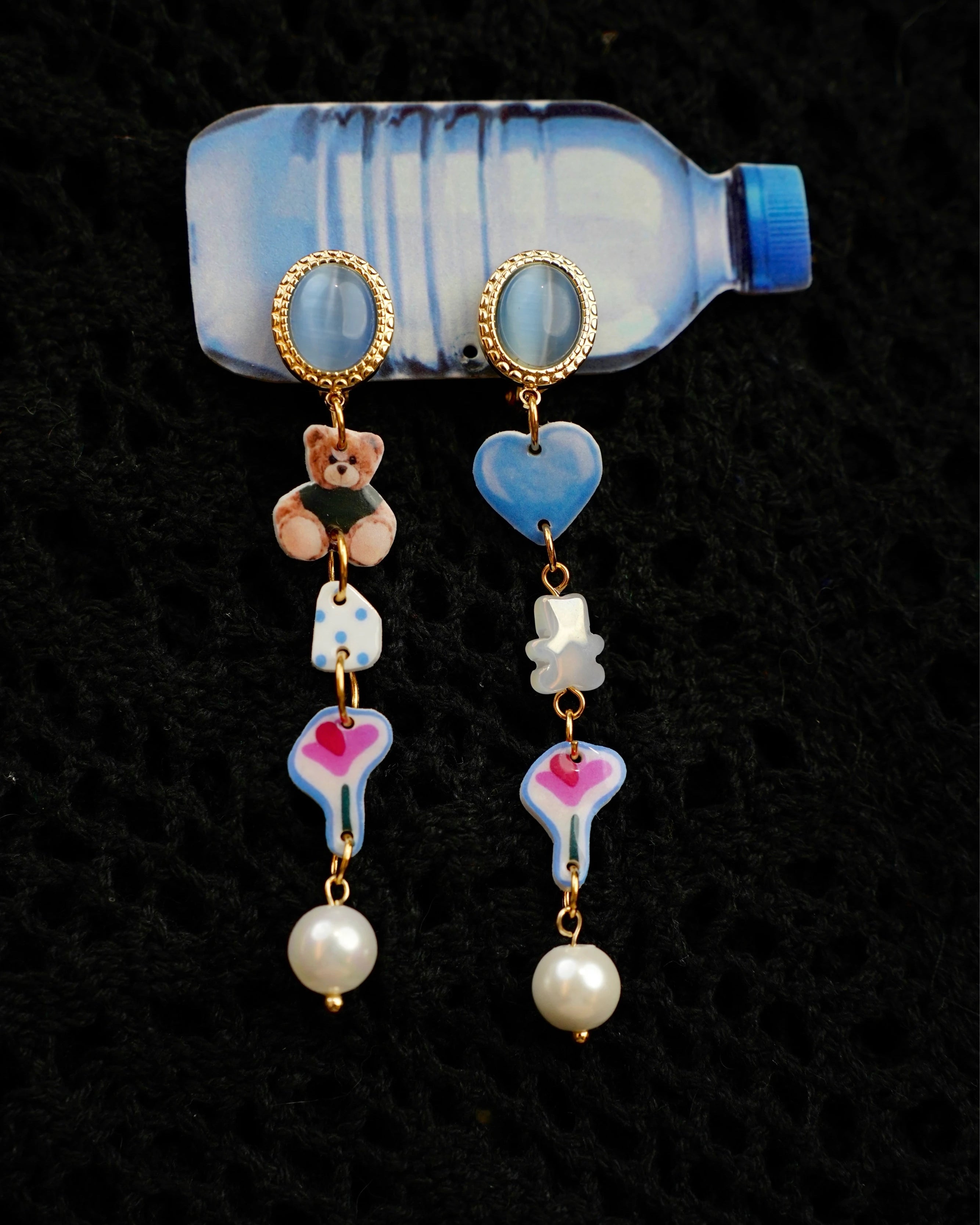 Teddy & Heart earrings