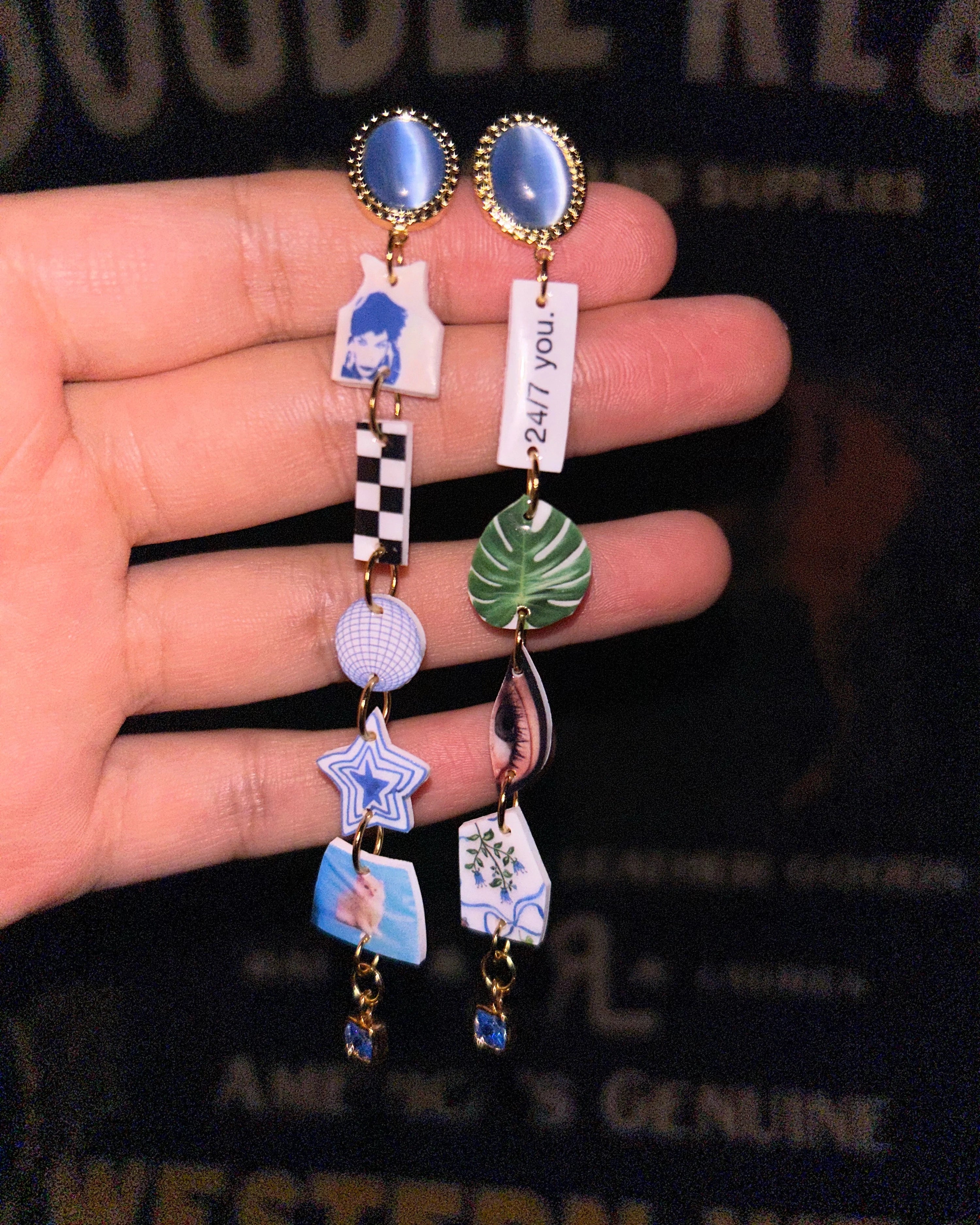 24/7 You Collage earrings