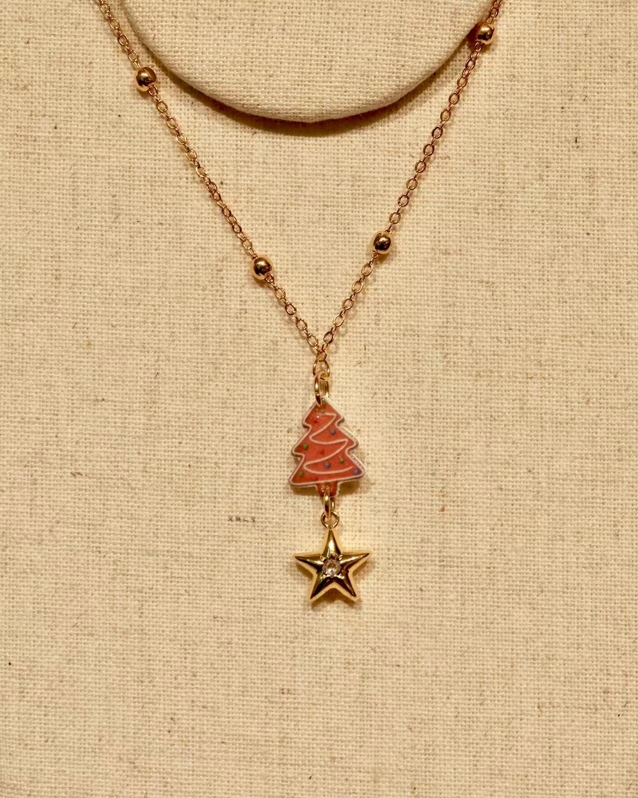 Lebkuchen-Tannenbaum Halsketen