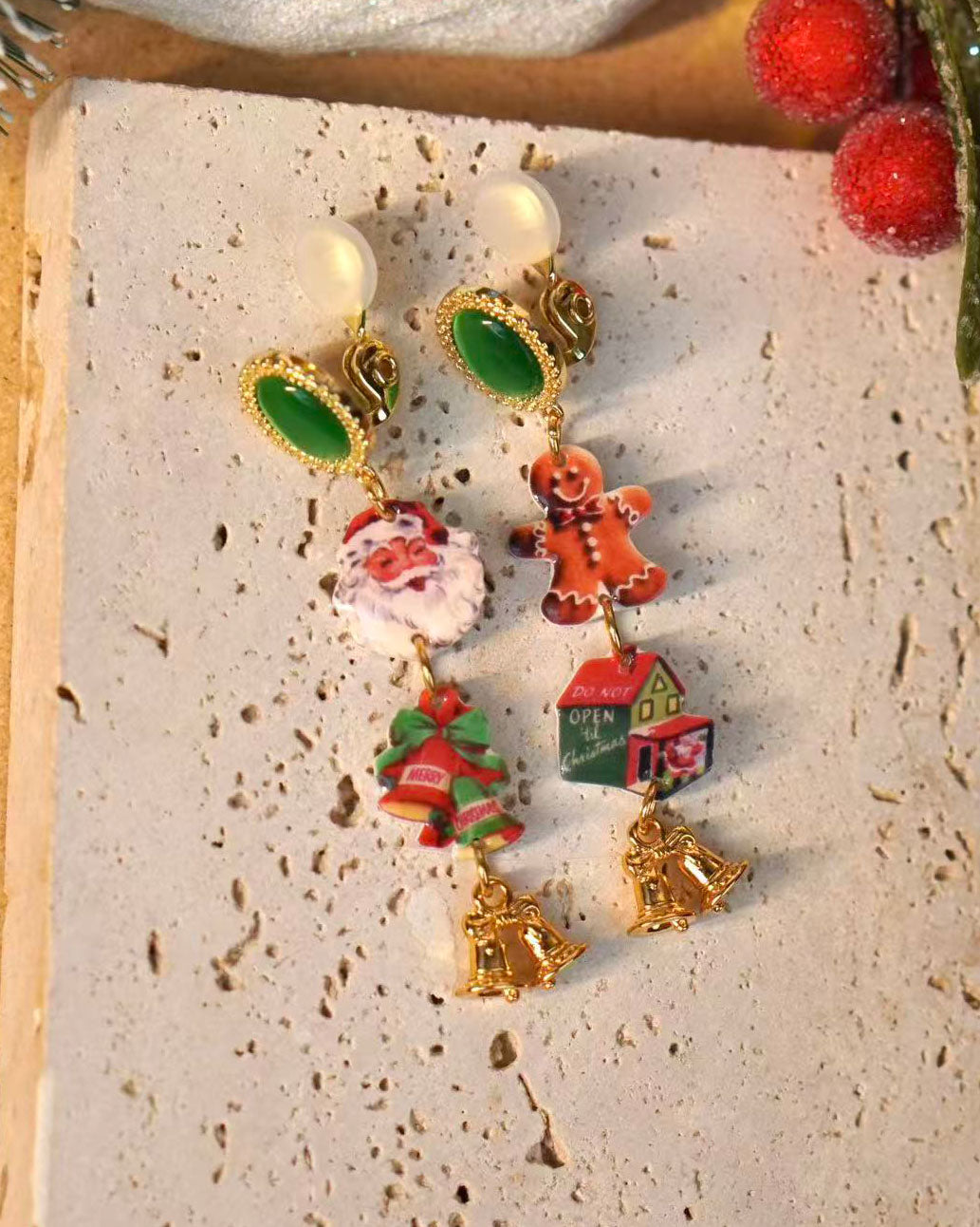 Gingerbread & Santa Ohrringe