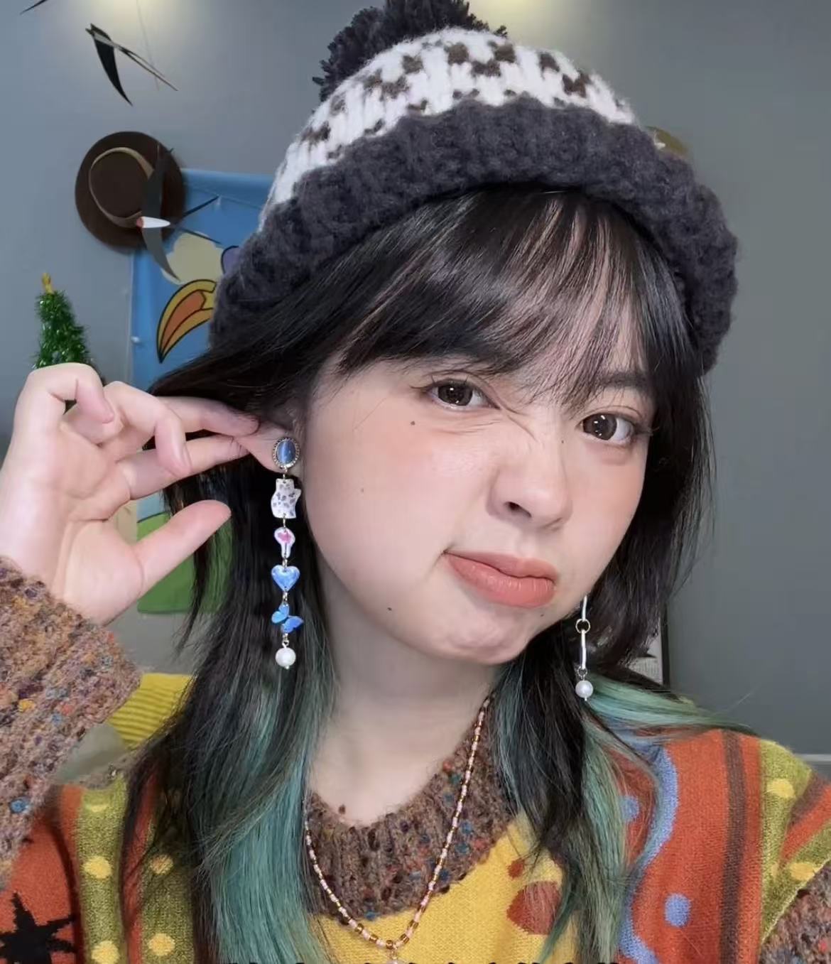 Cat & Tower Statement Ohrringe