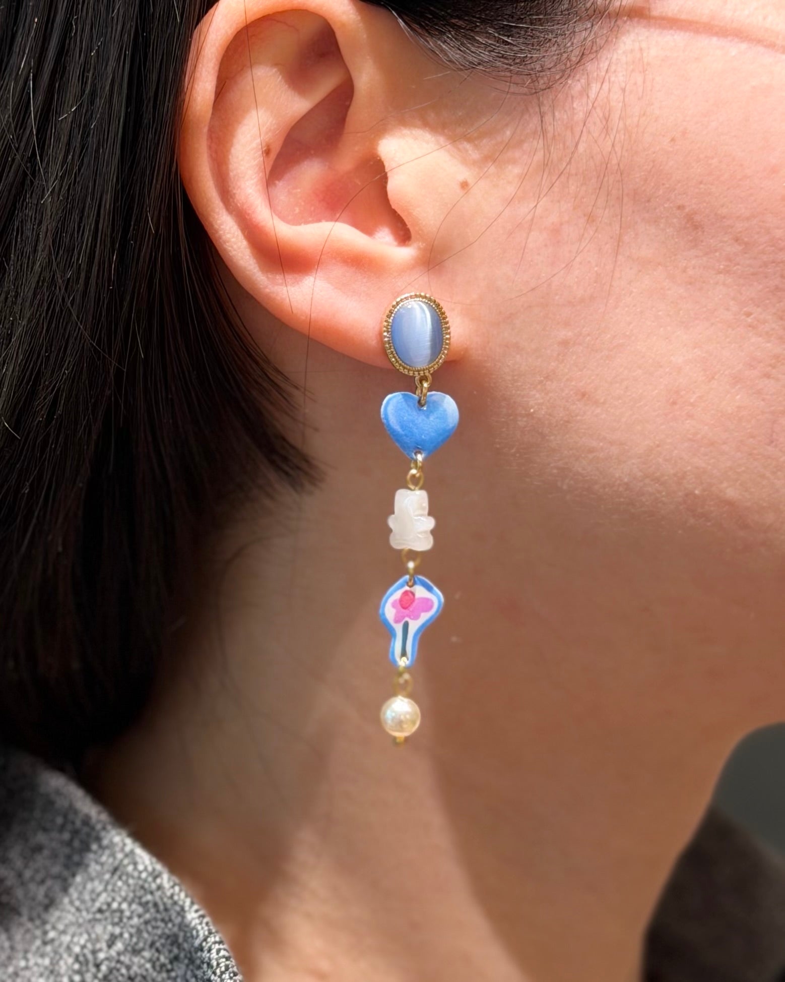 Teddy & Heart earrings