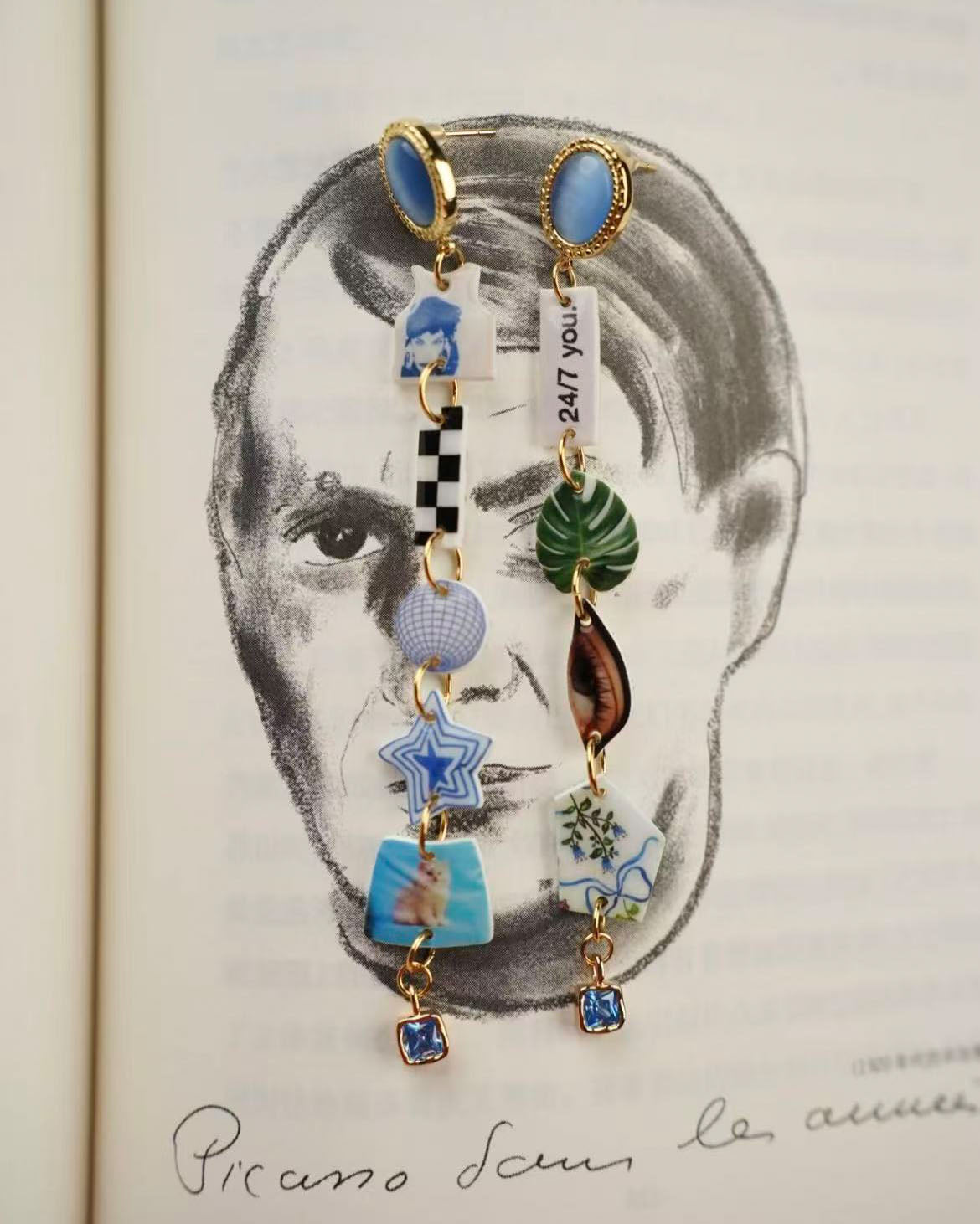 24/7 You Collage Ohrring