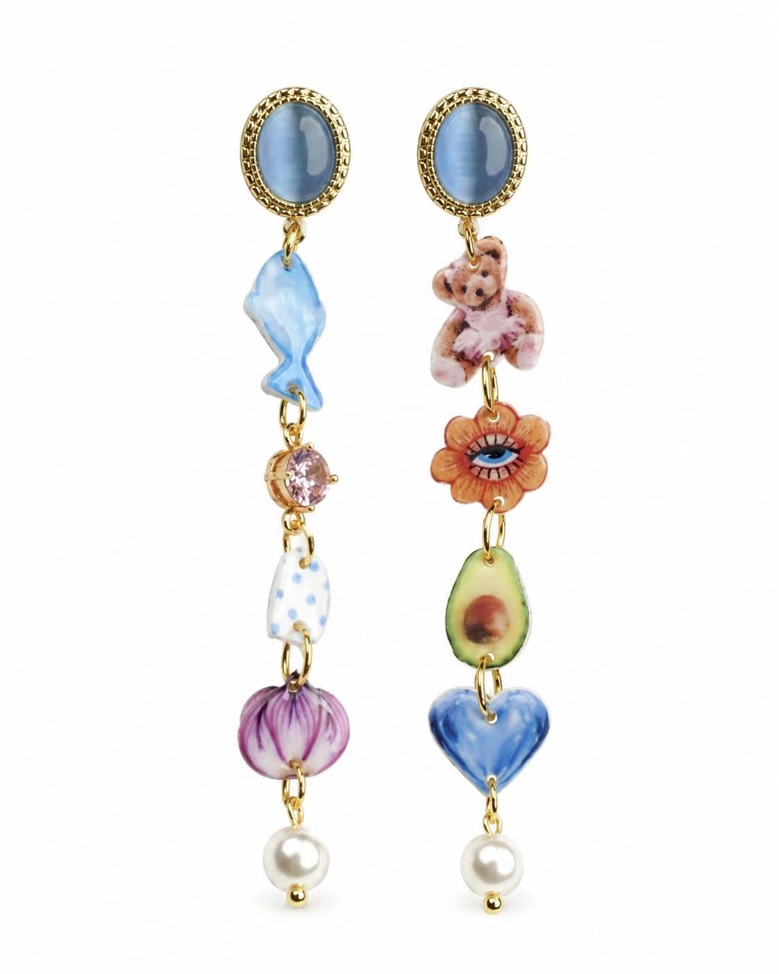 Avocado Bear Earrings