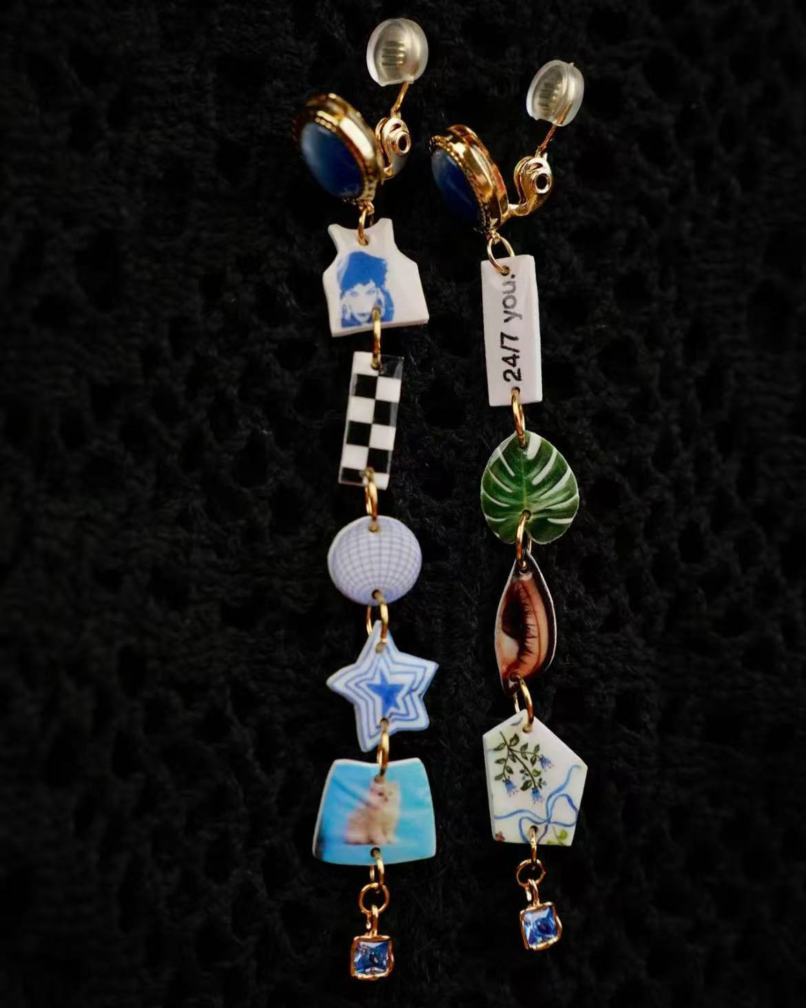 24/7 You Collage earrings