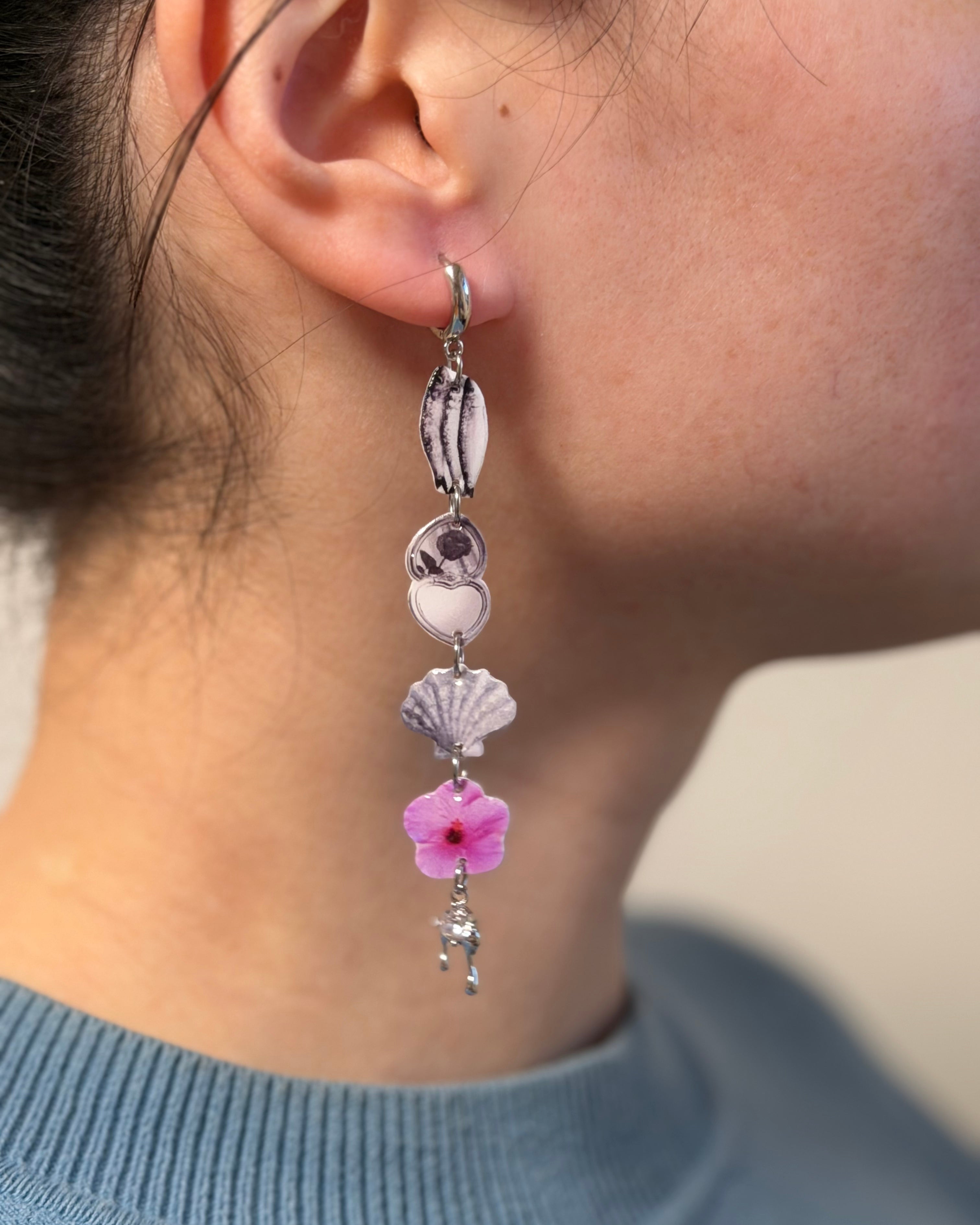 Silver Ocean Earrings