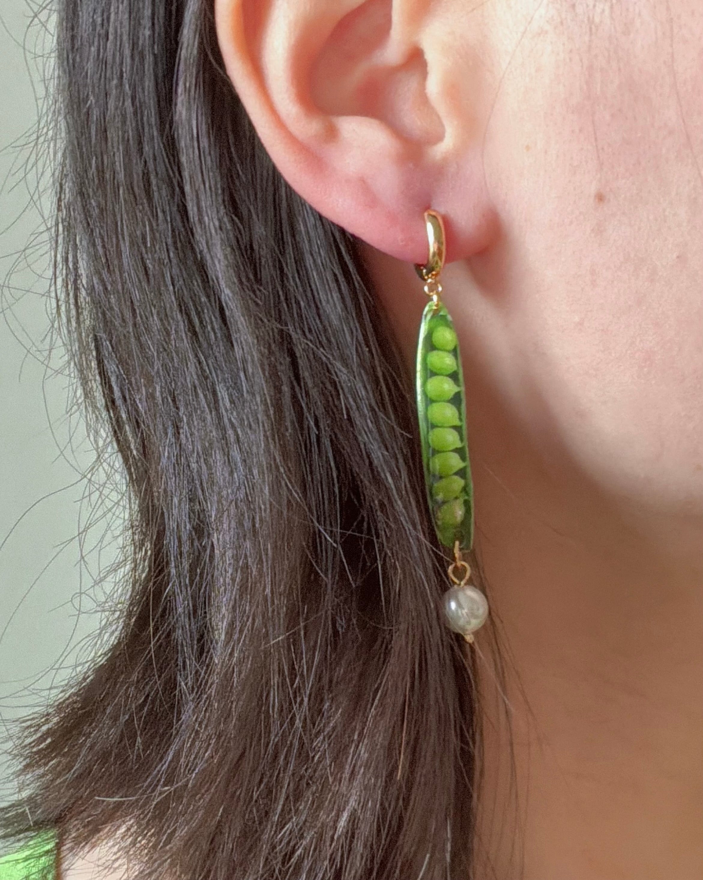 Green Pea Earrings