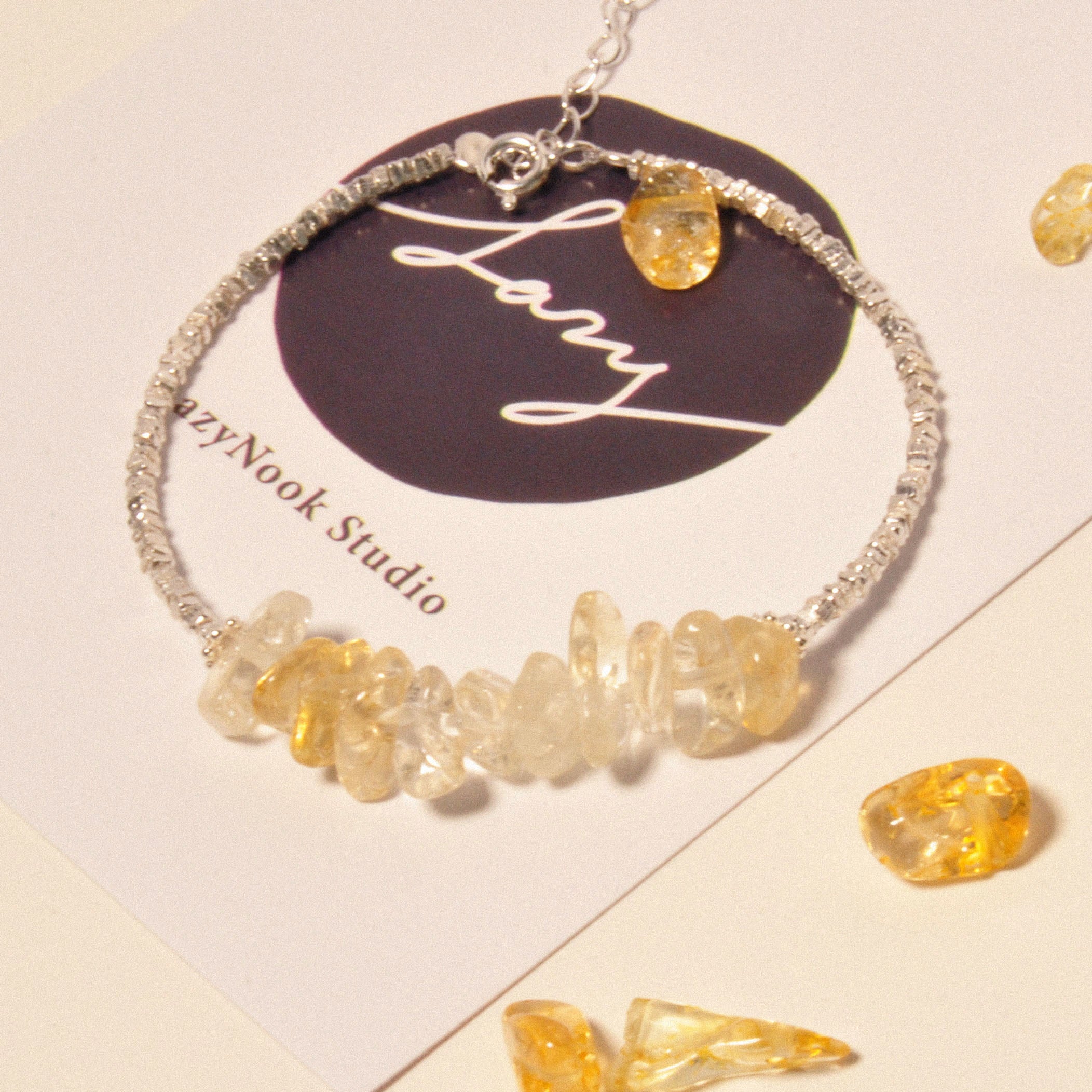 Golden Radiance Armband aus Citrin und 925er Silber