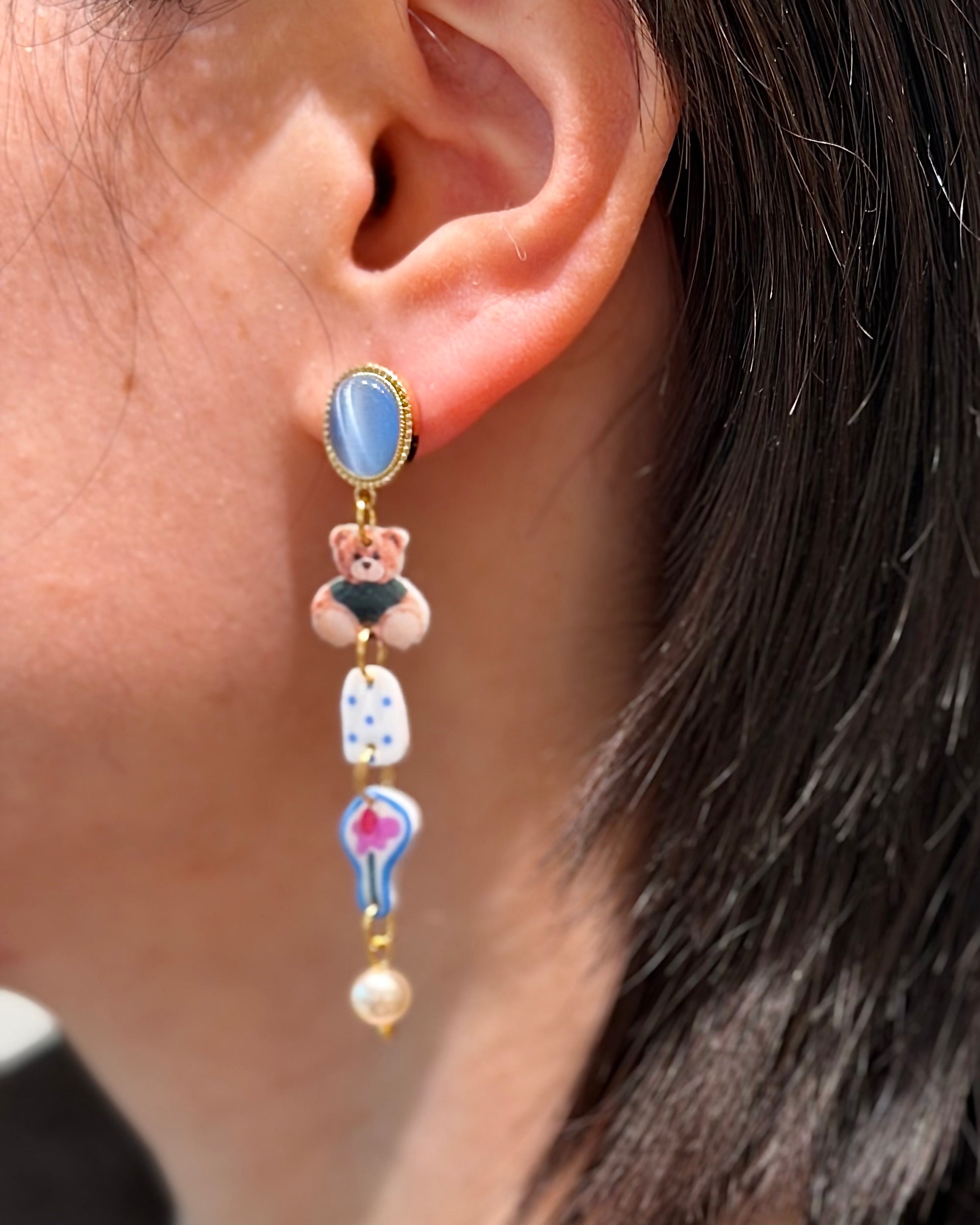 Teddy & Heart earrings