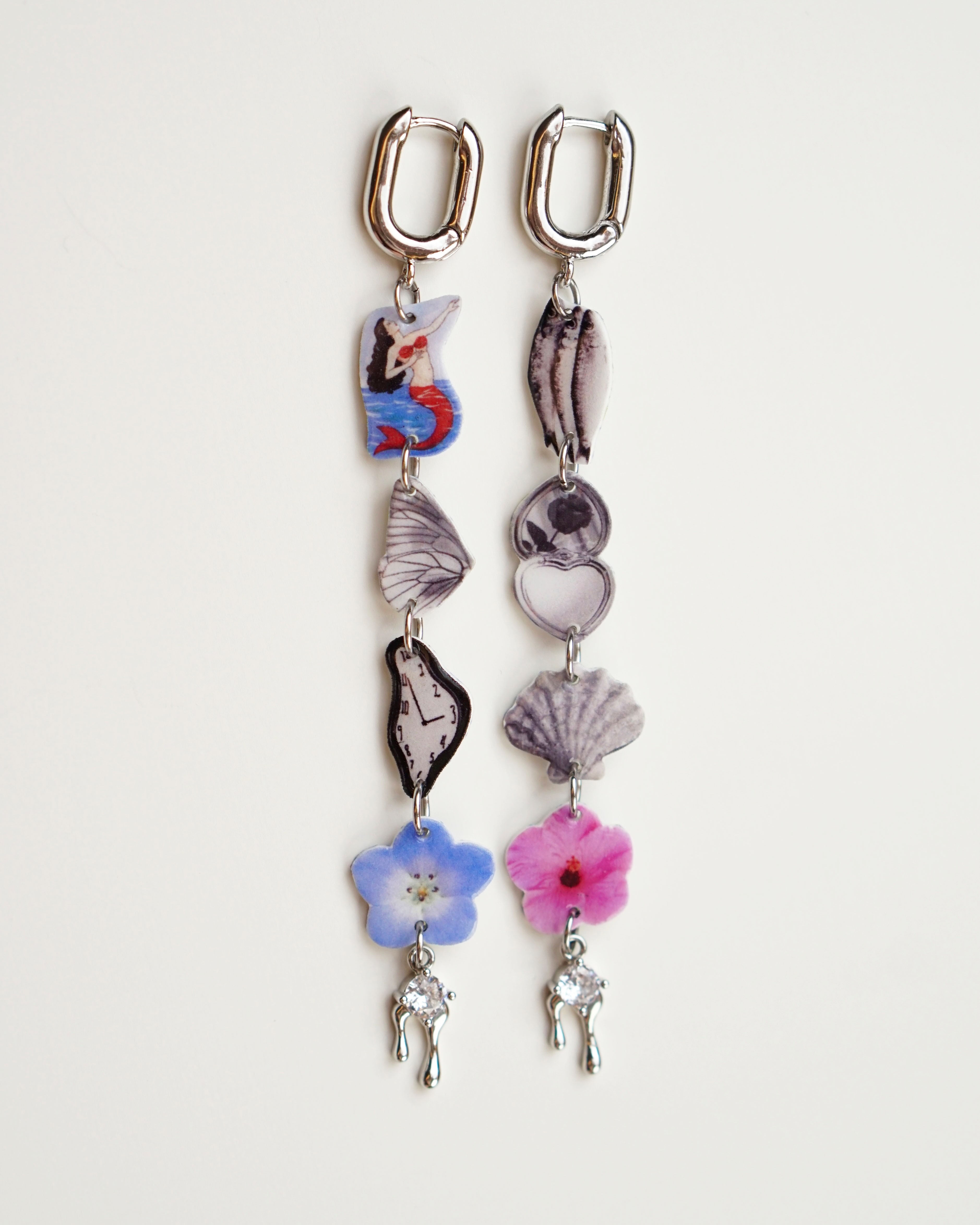 Silver Ocean Earrings