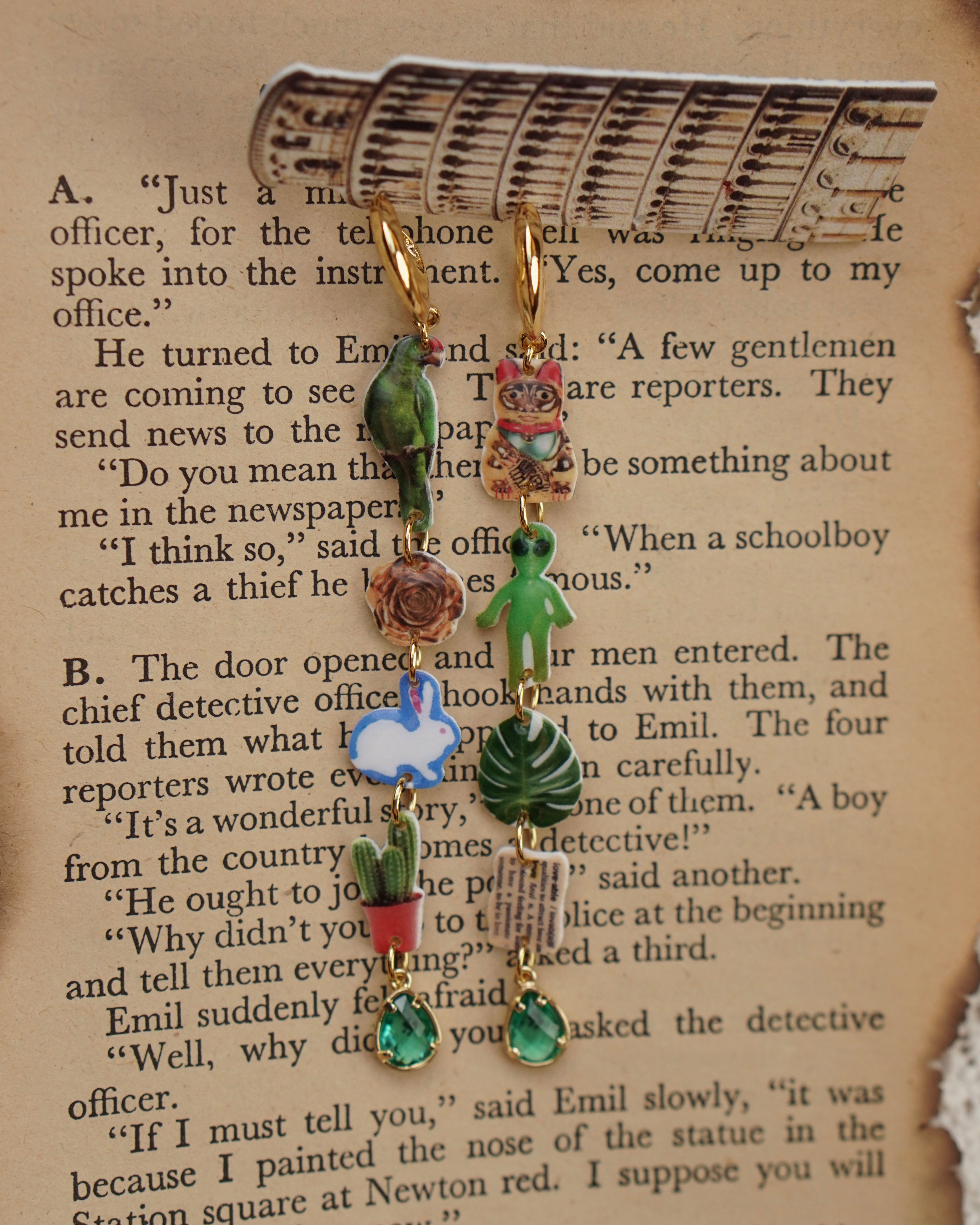 Green Curiosities Earrings