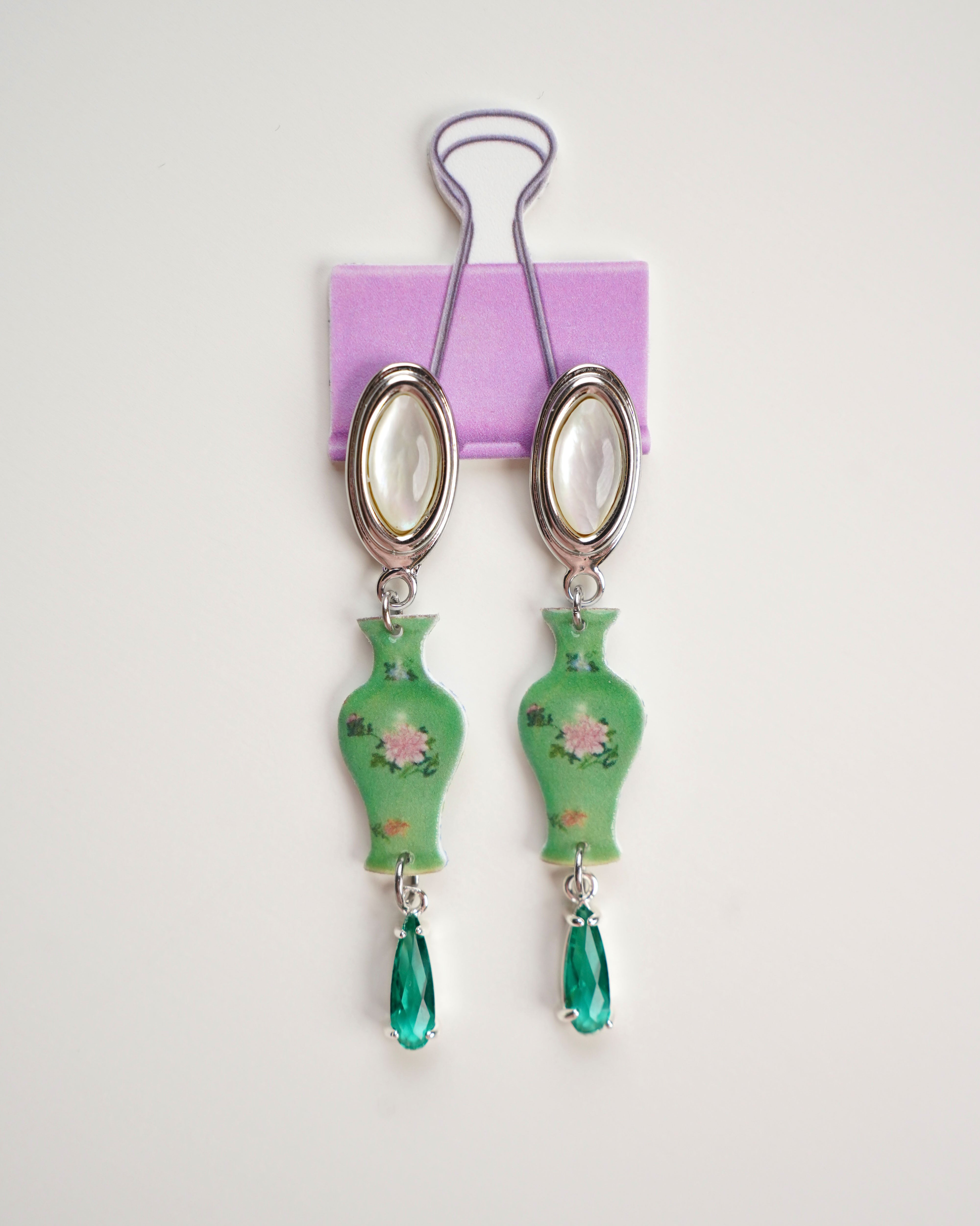 Jade Porcelain earrings