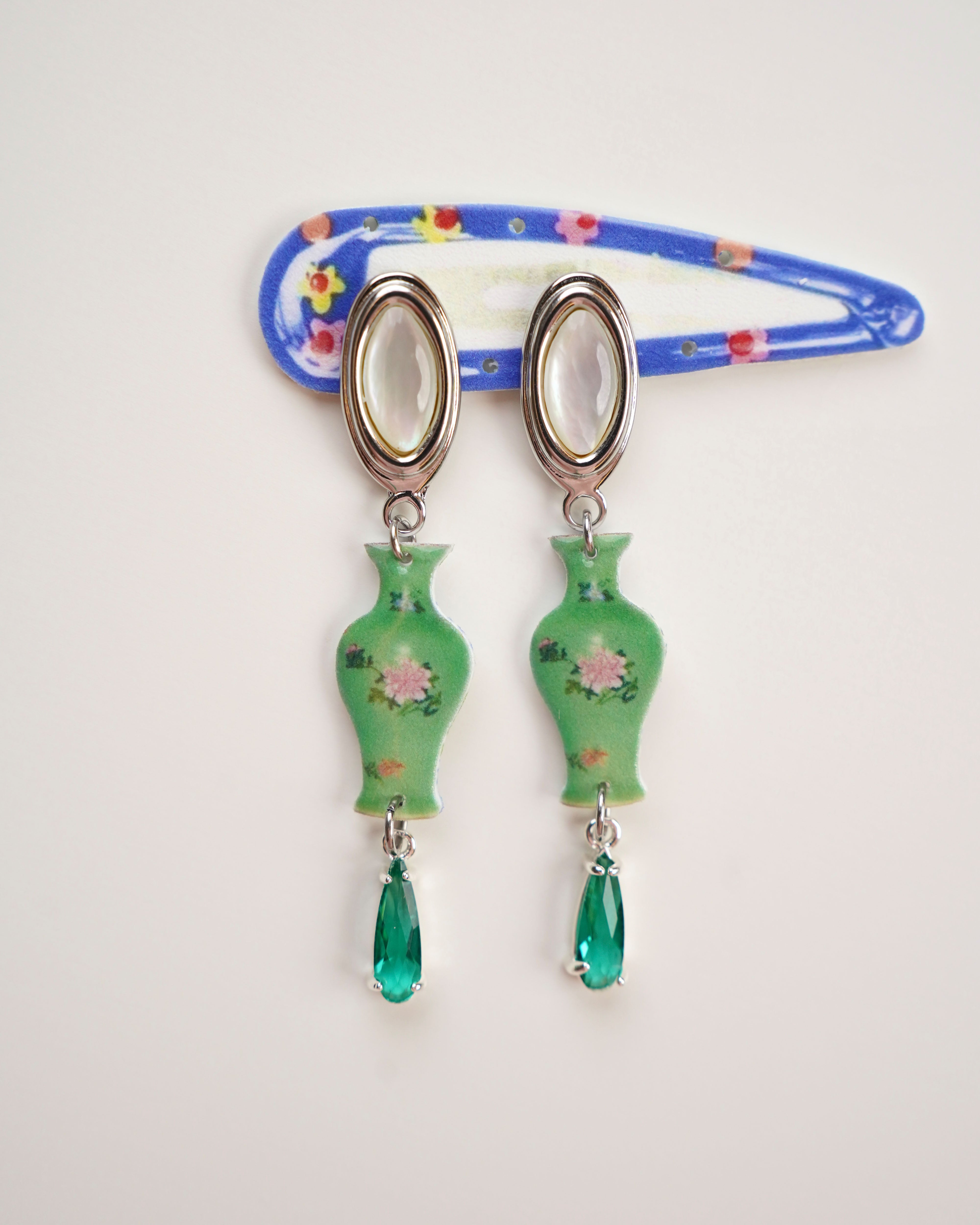 Jade Porcelain earrings