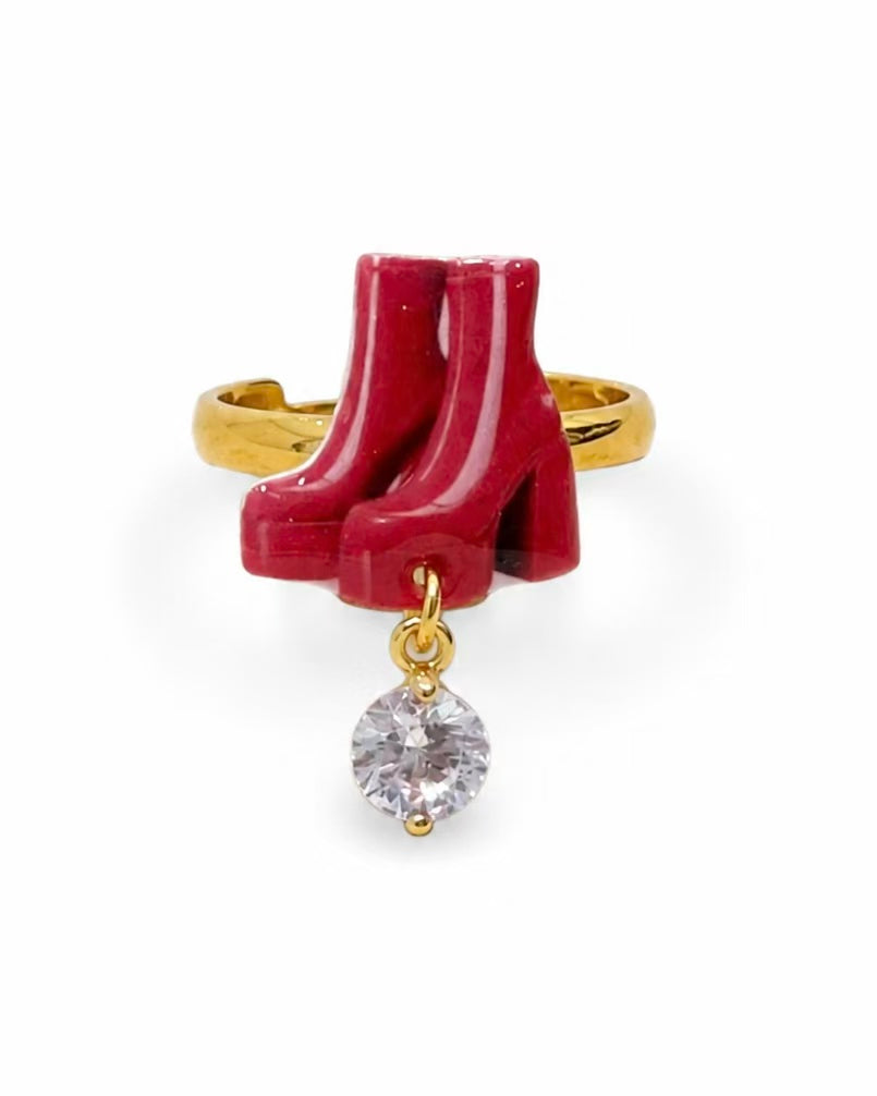 Red Boot Ring