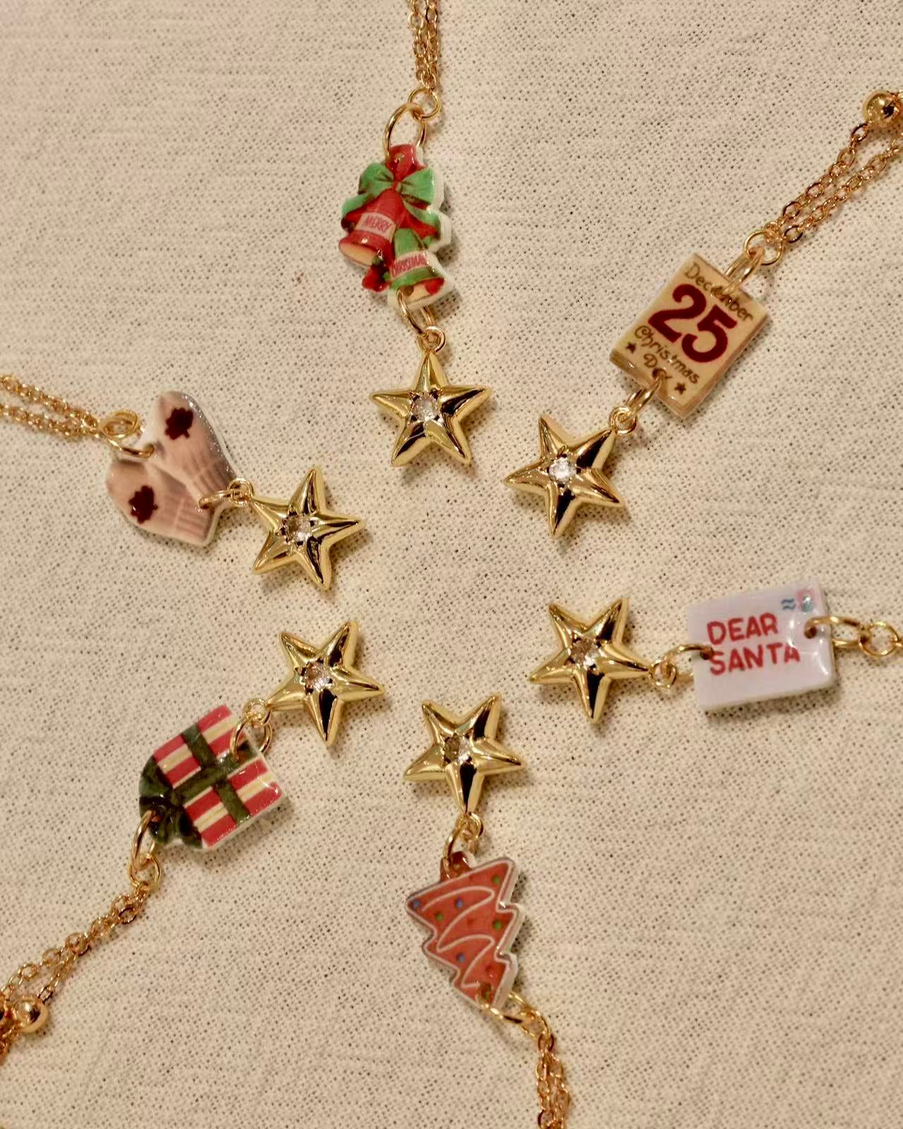 Lebkuchen-Tannenbaum Halsketen