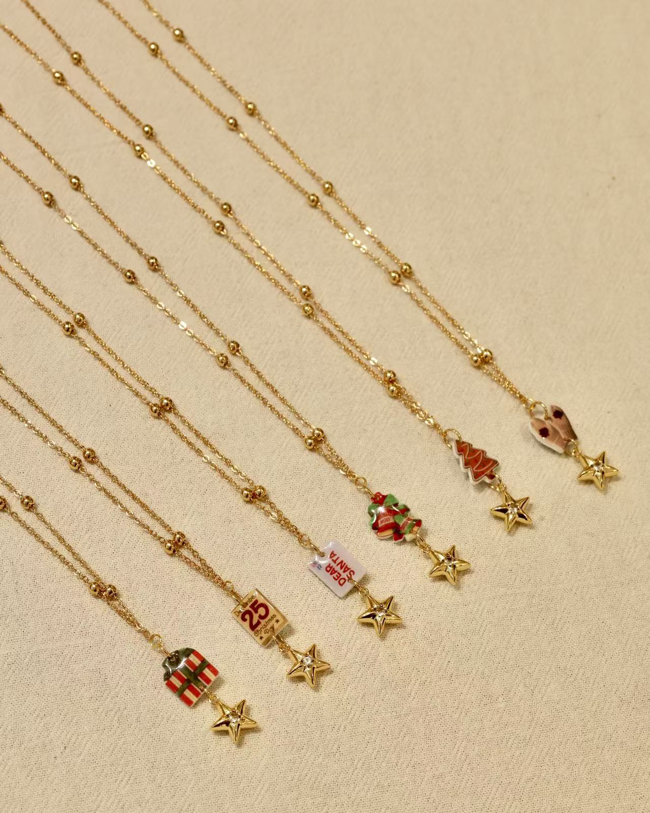 Lebkuchen-Tannenbaum Halsketen