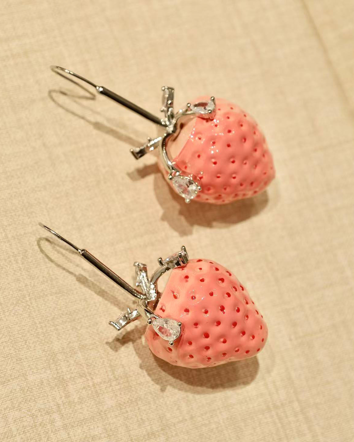 Crystal Strawberry Earrings