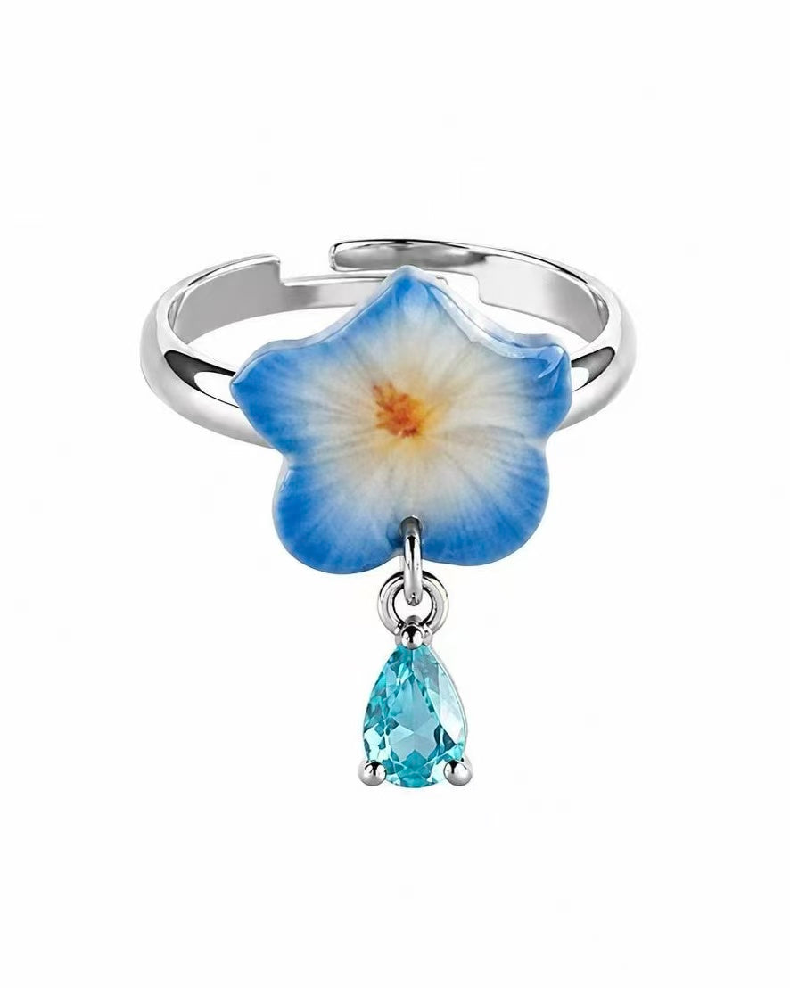 Blue Flower Ring