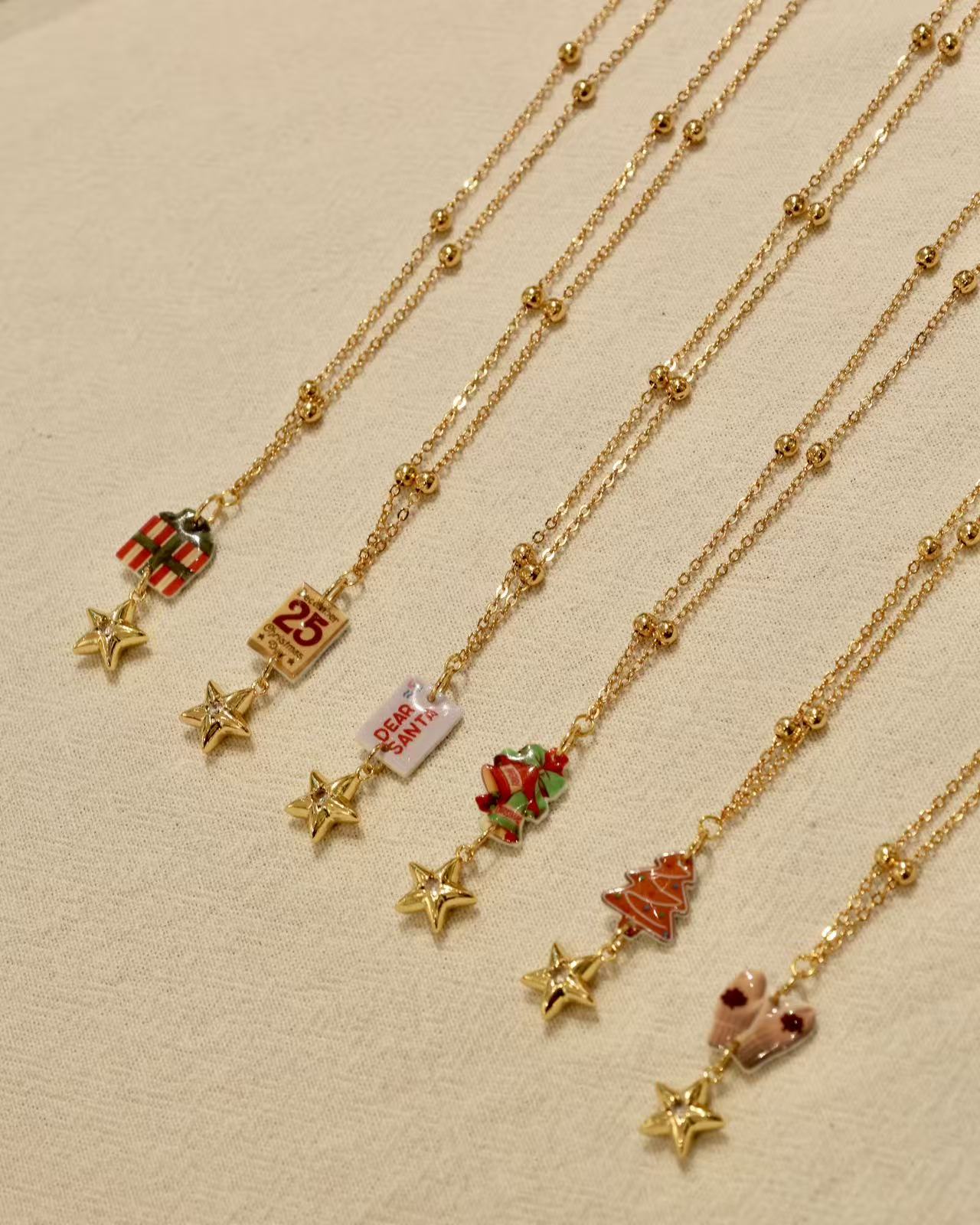 Lebkuchen-Tannenbaum Halsketen