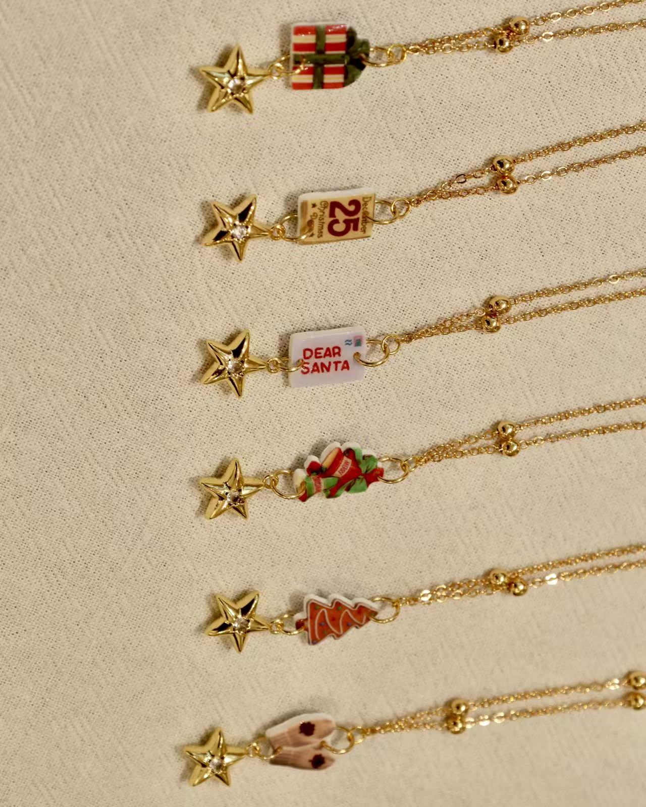 Lebkuchen-Tannenbaum Halsketen