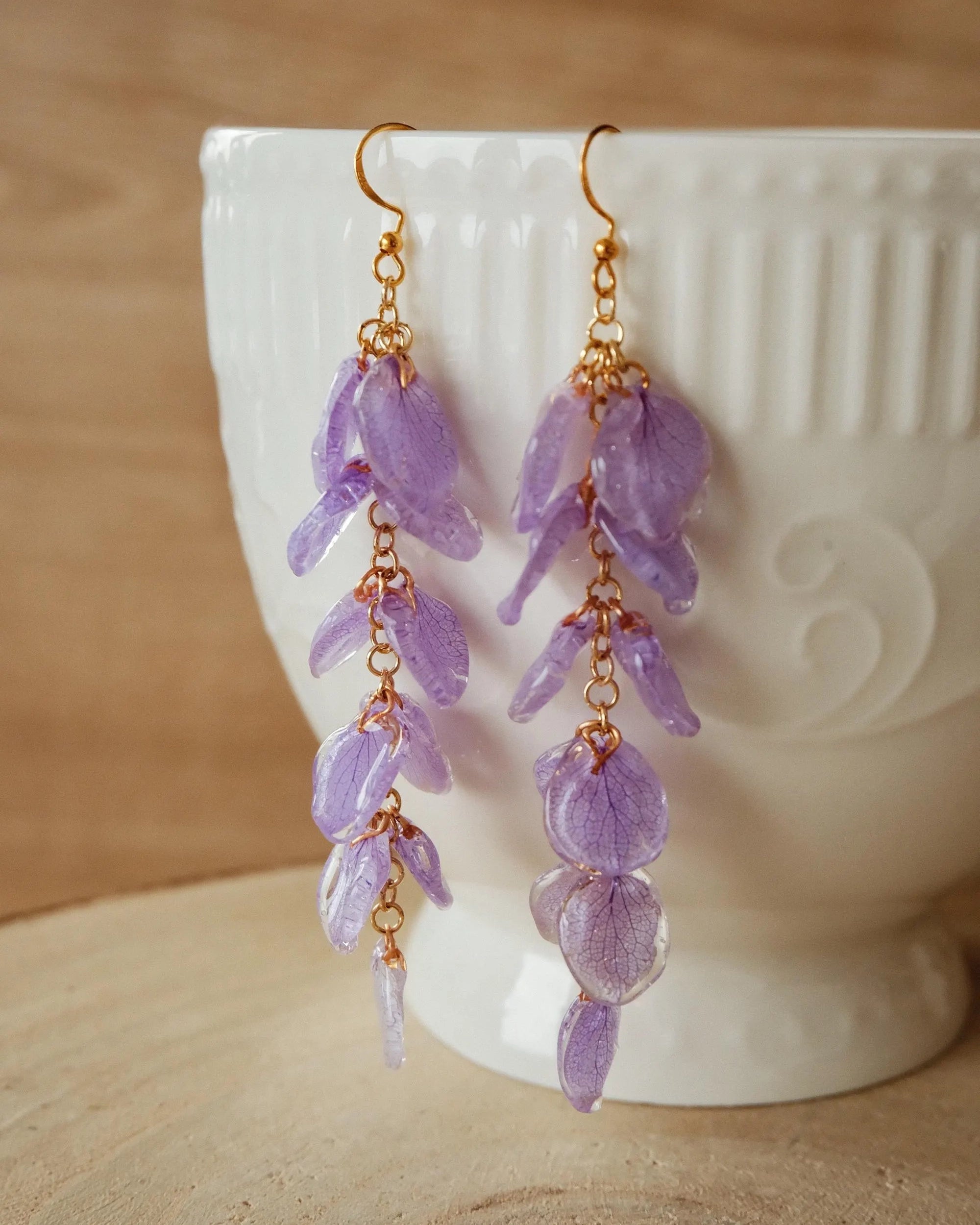 Real Hydrangea Ohrringe