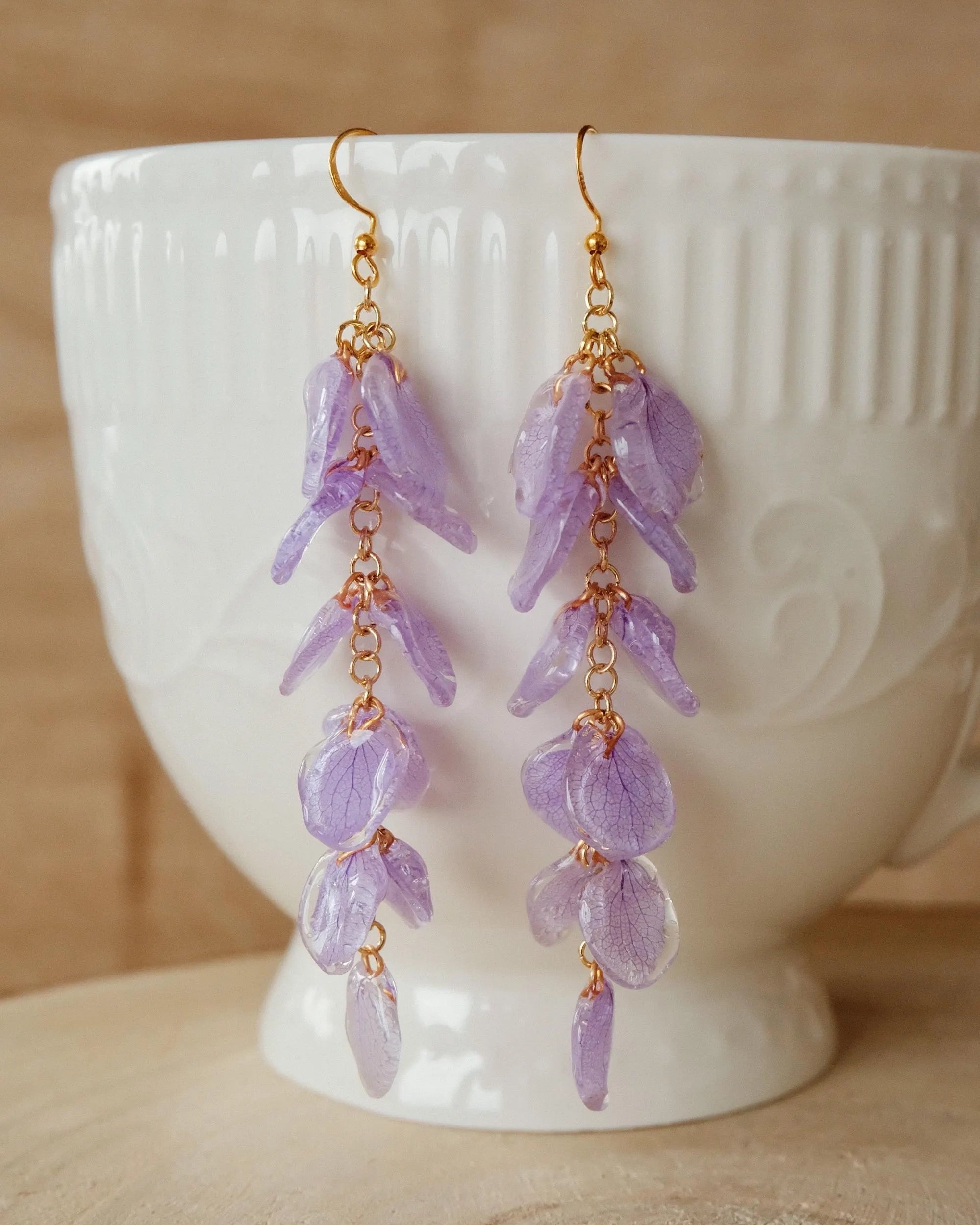 Real Hydrangea Ohrringe