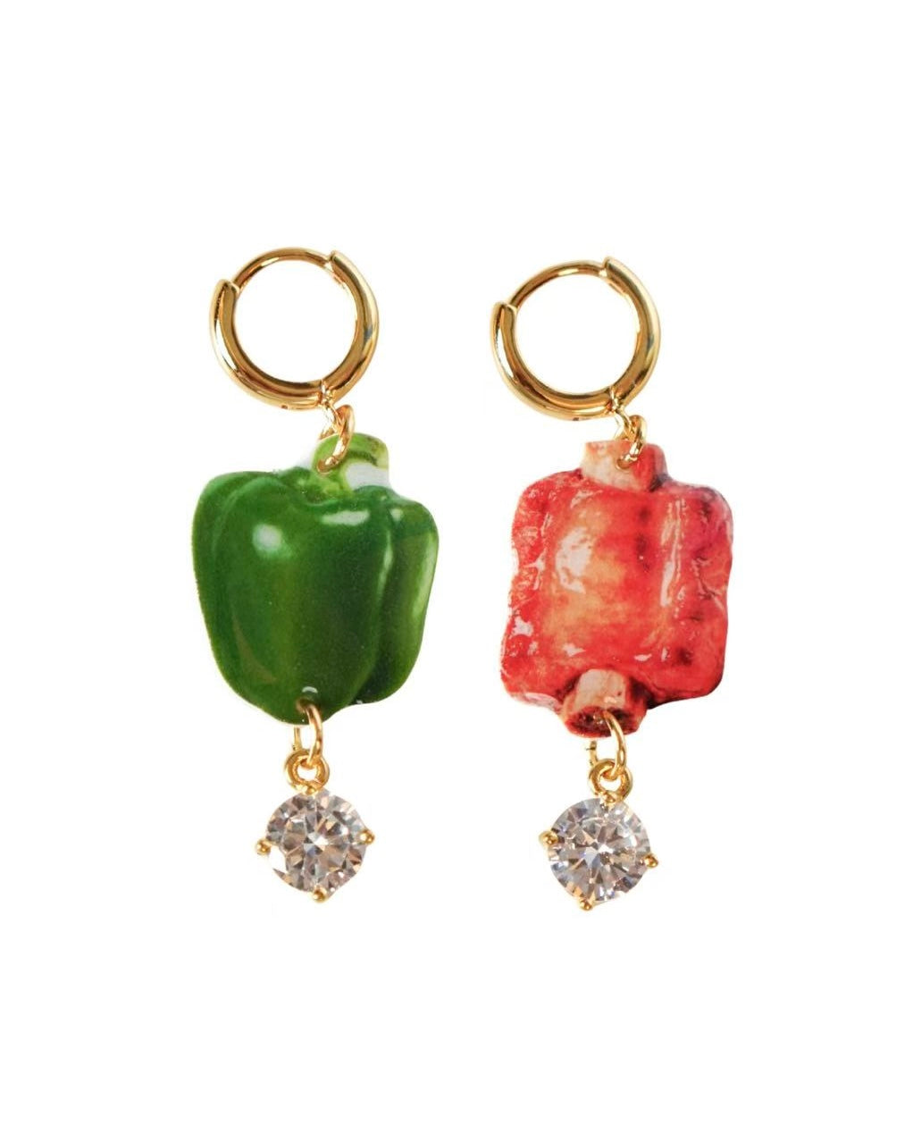 Green Pepper & BBQ Ohrringe