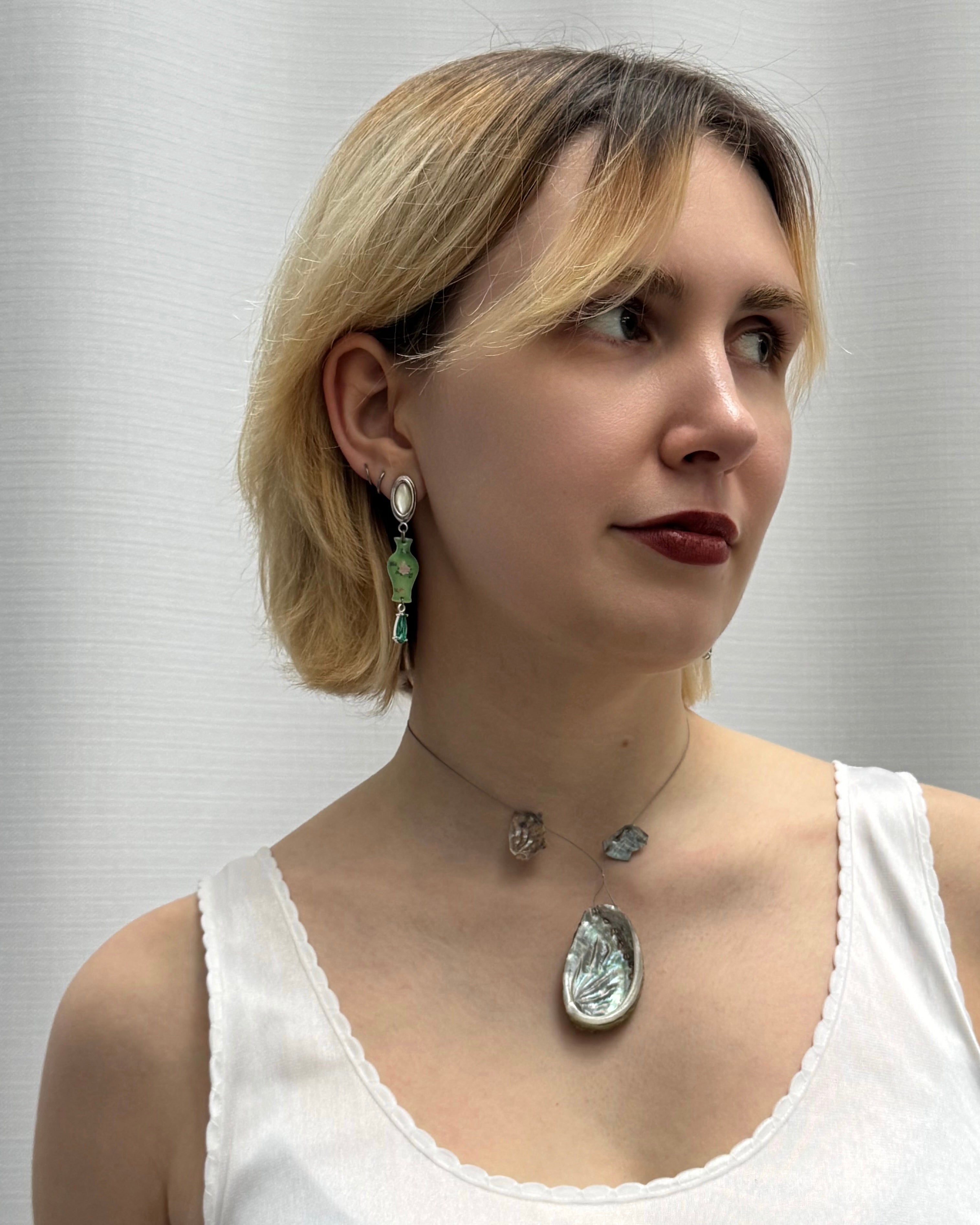 Jade Porcelain earrings