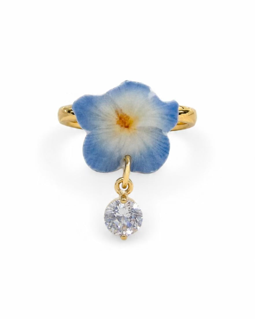 Blue Flower Ring
