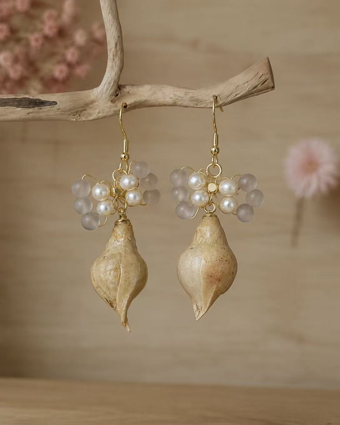 Pearl Rose Bud Ohrringe