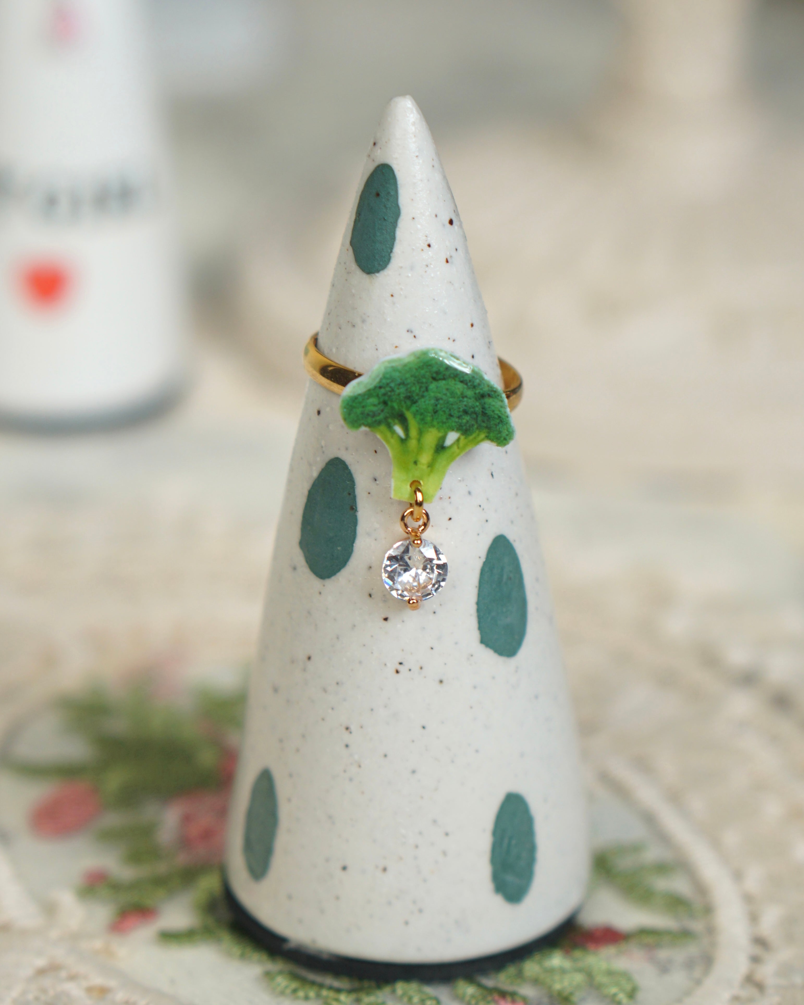 Broccoli Crystal Ring