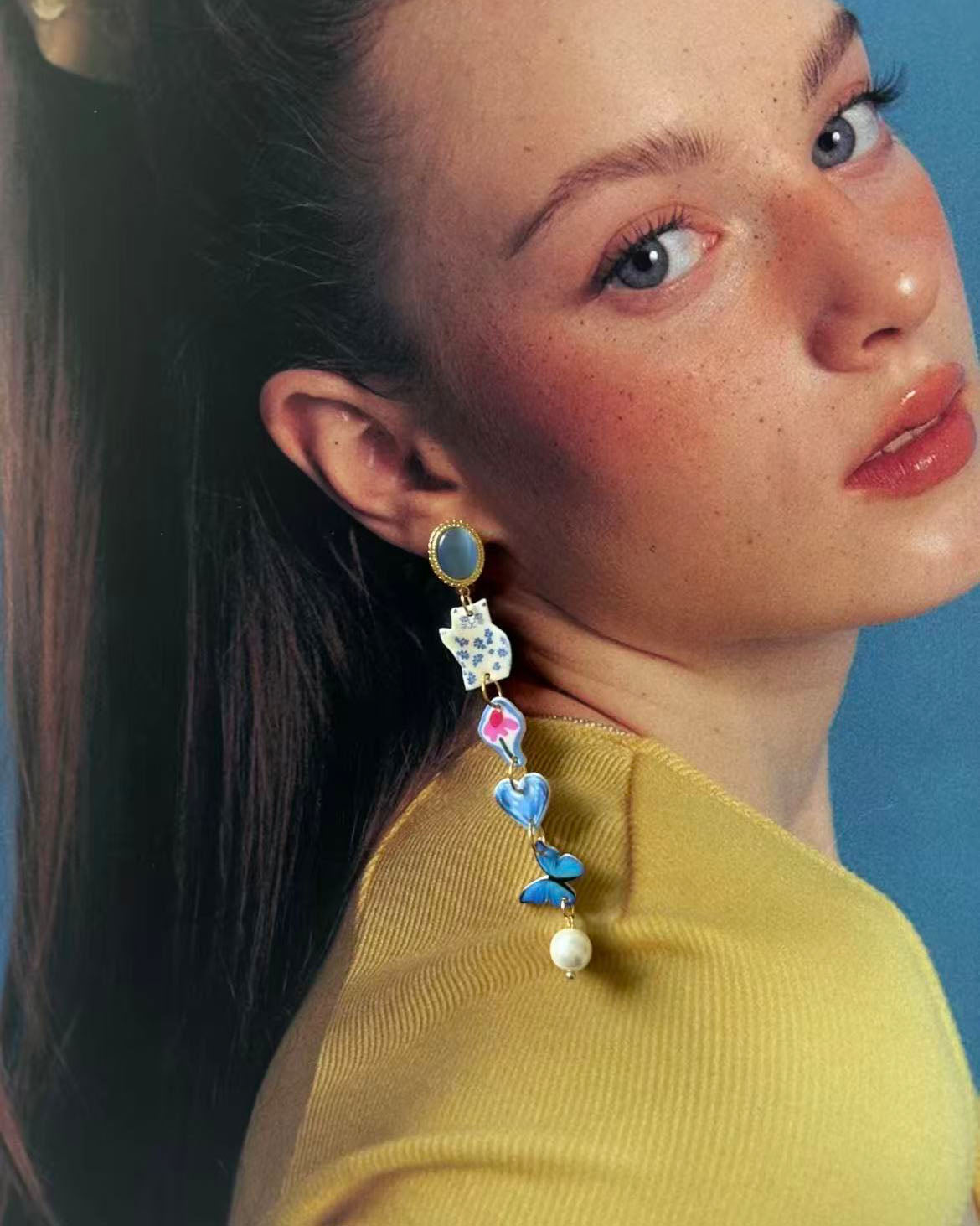 Cat & Tower Statement Ohrringe