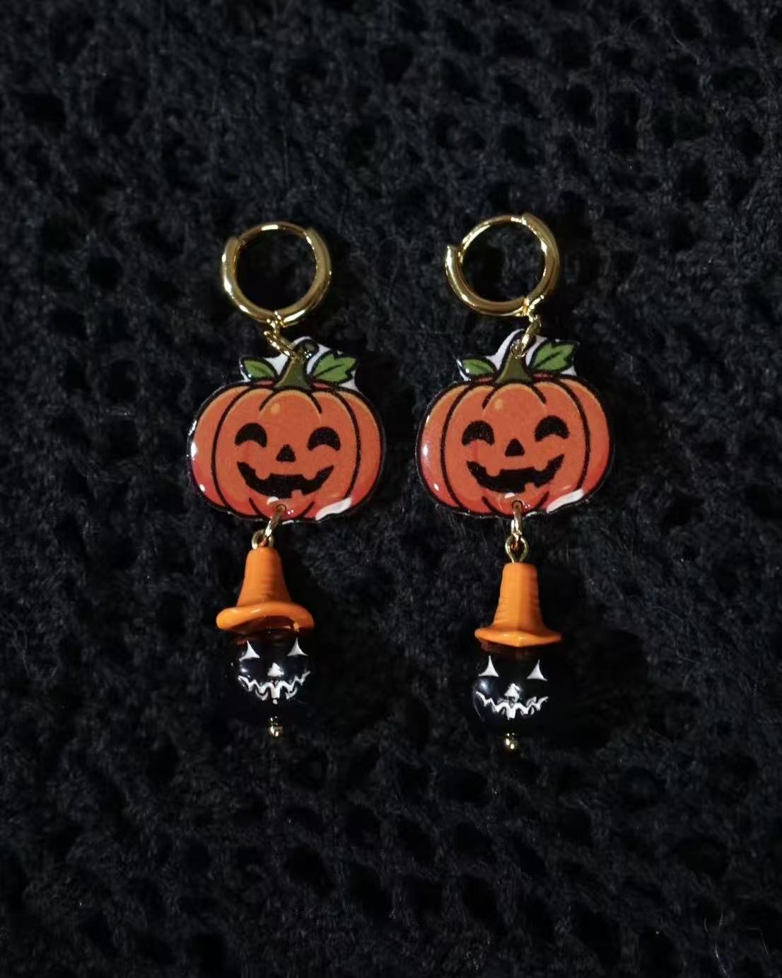 Pumpkin Charm Earrings