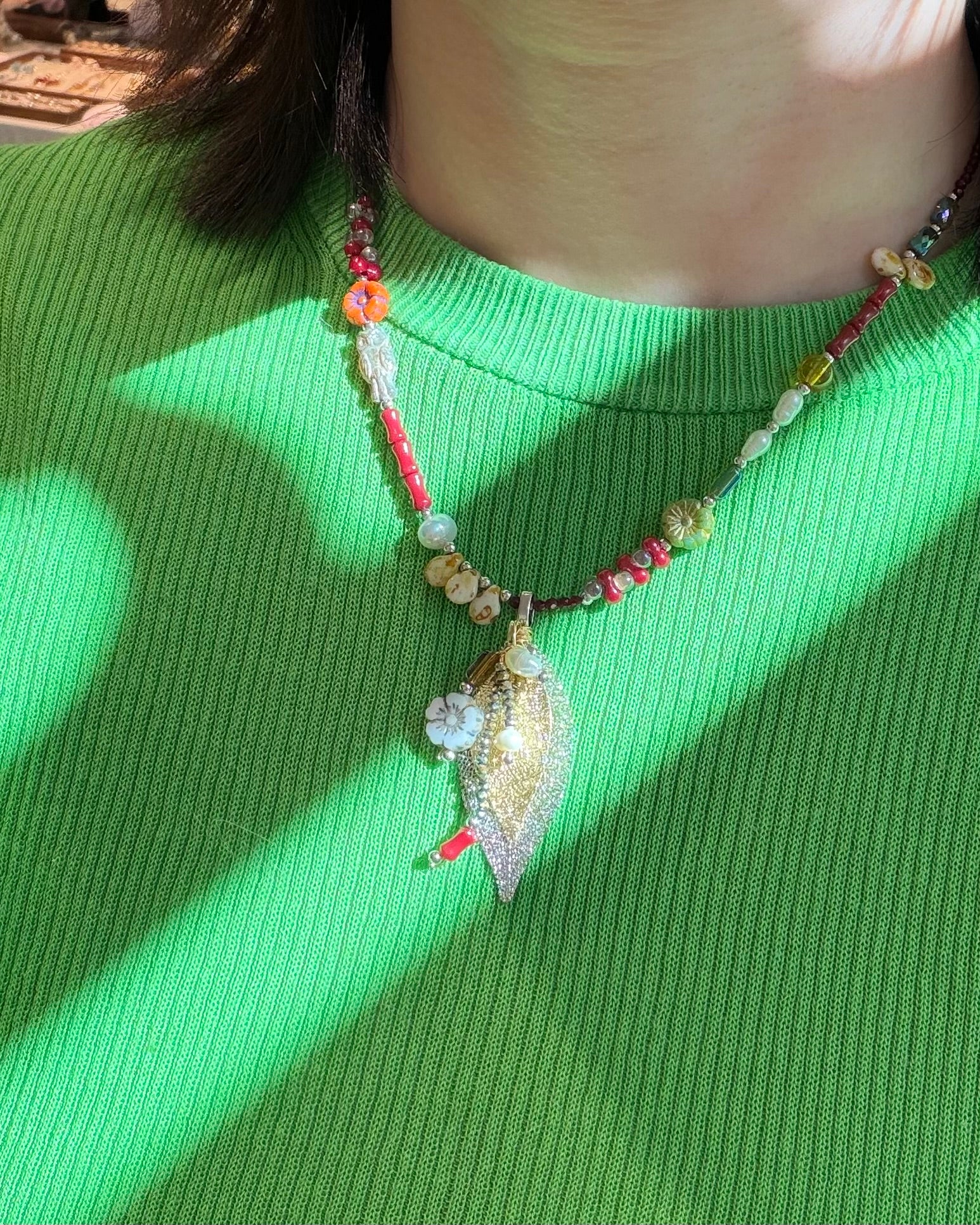 Double Leaf Necklace