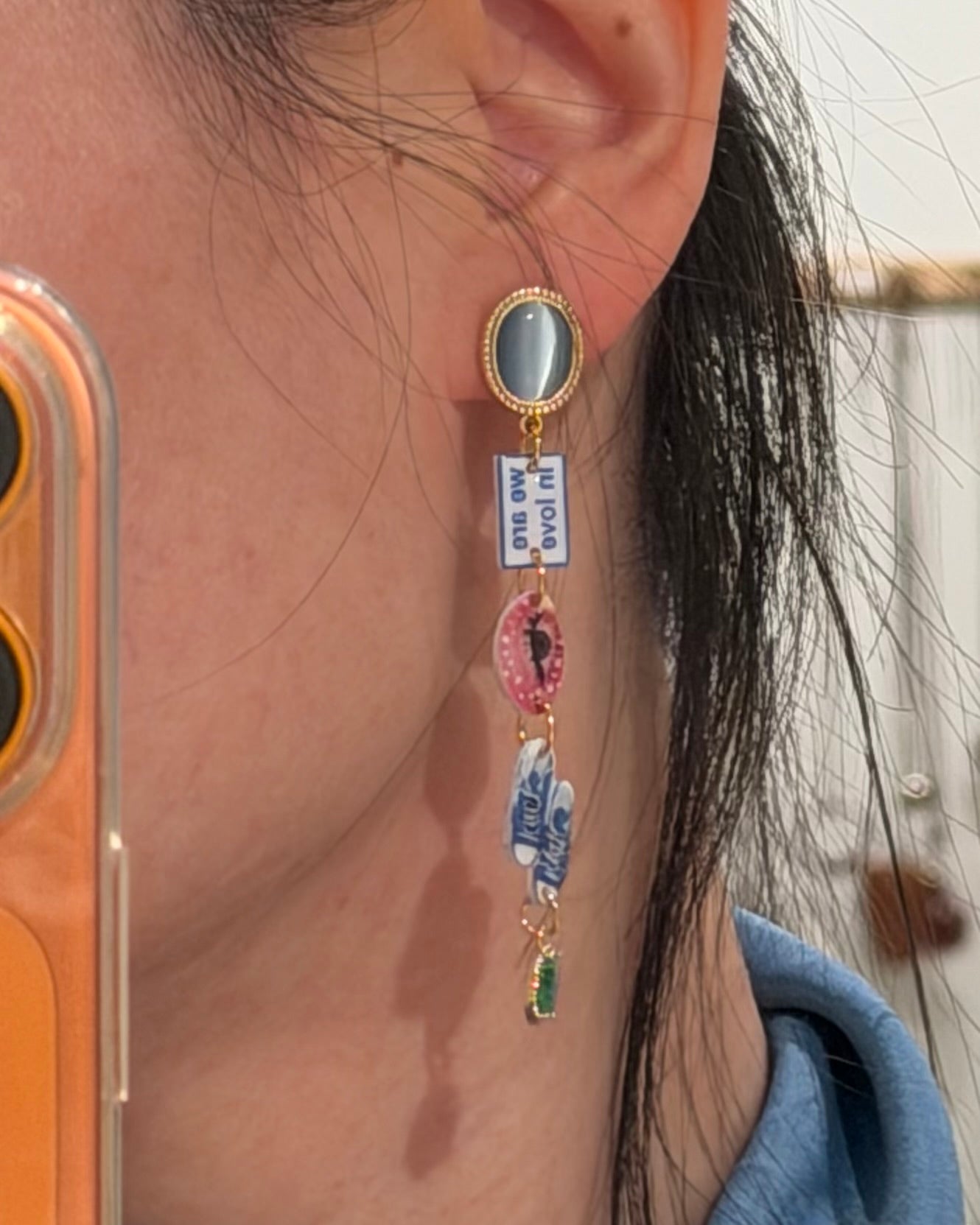 Blue Bunny Earrings