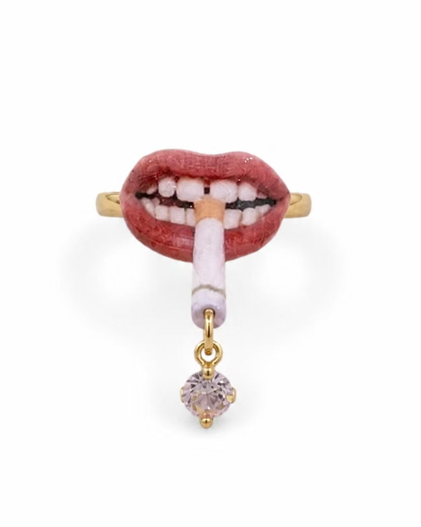 Smoky Lips Ring