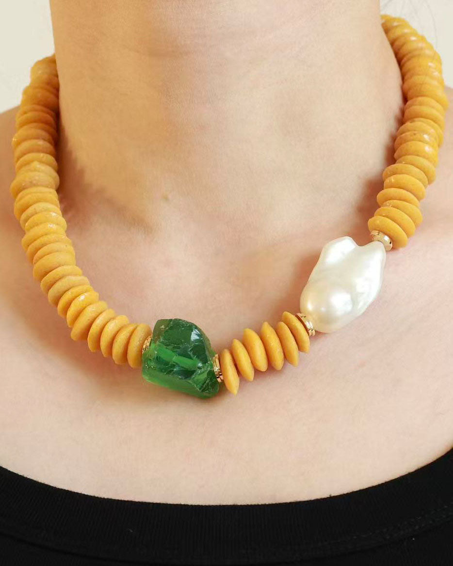 Handgefertigte Barockperlen Glasperlen Kette