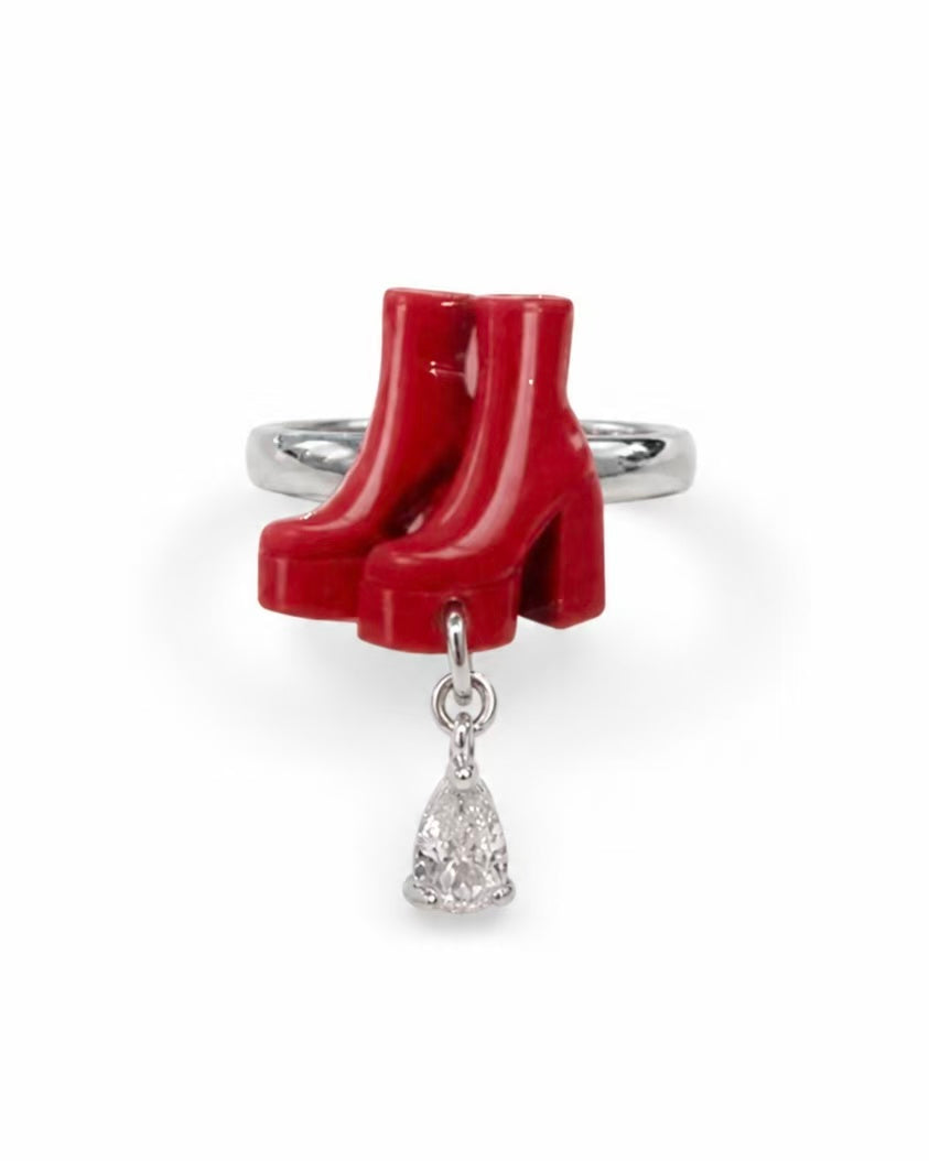 Red Boot Ring