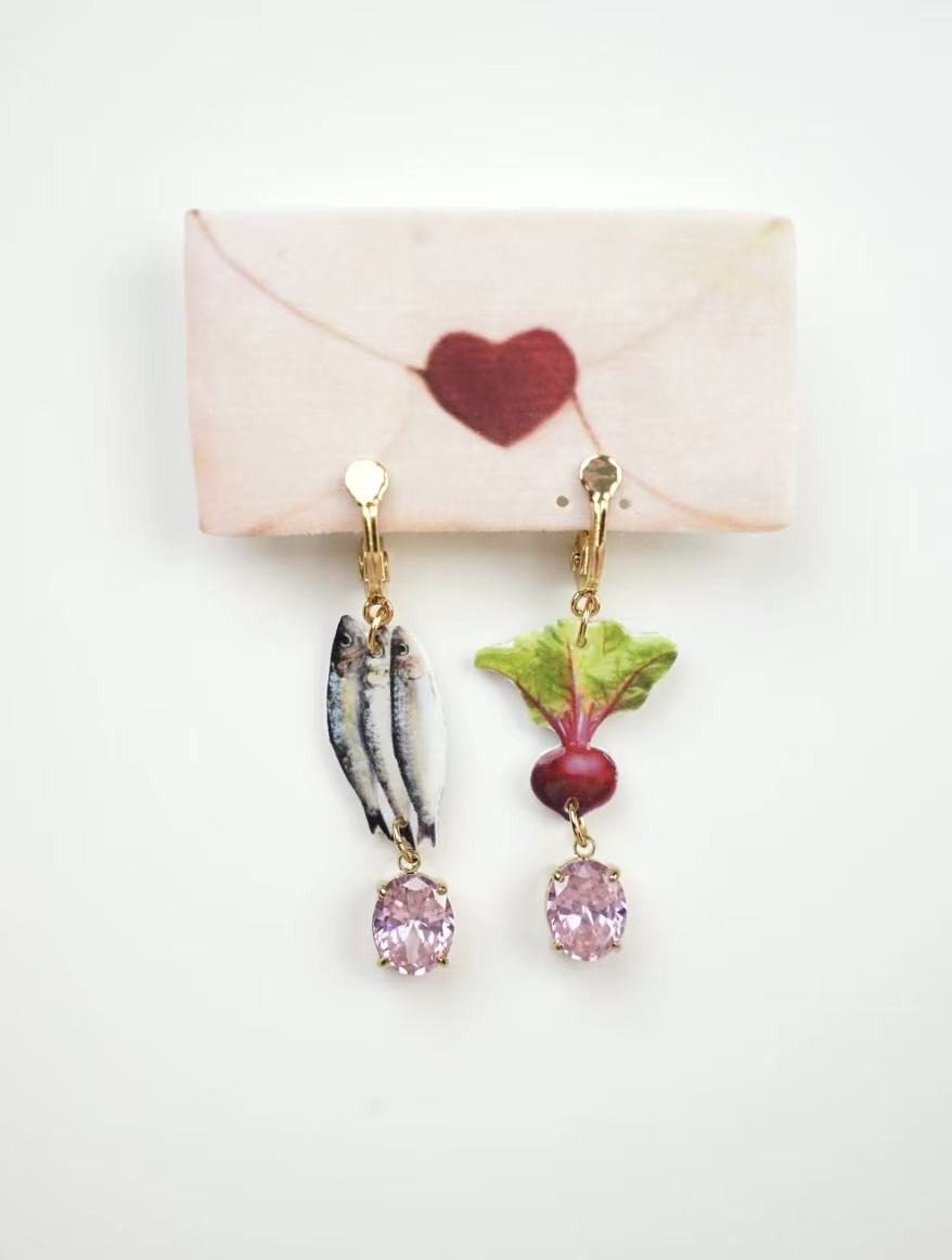 Sardine & Rote Bete Ohrringe