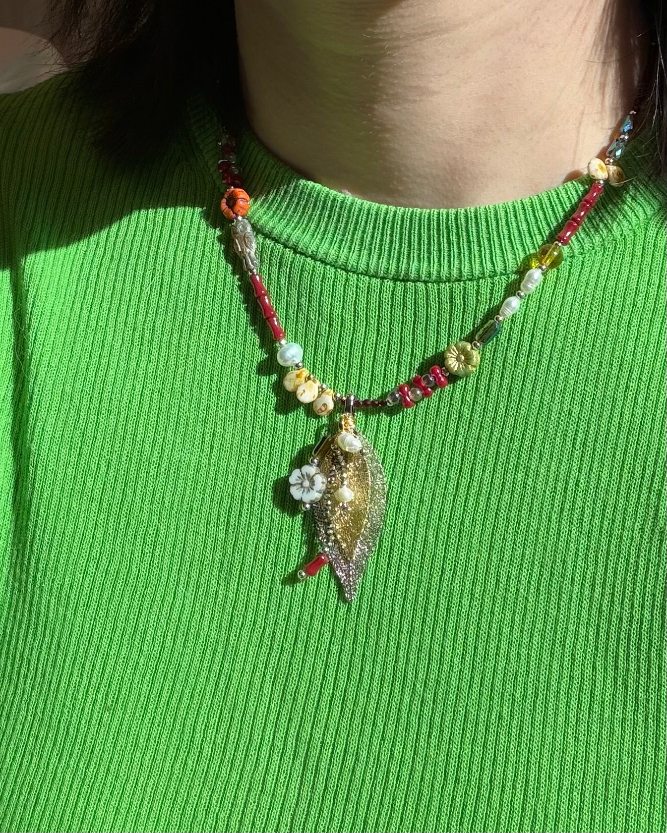 Double Leaf Necklace