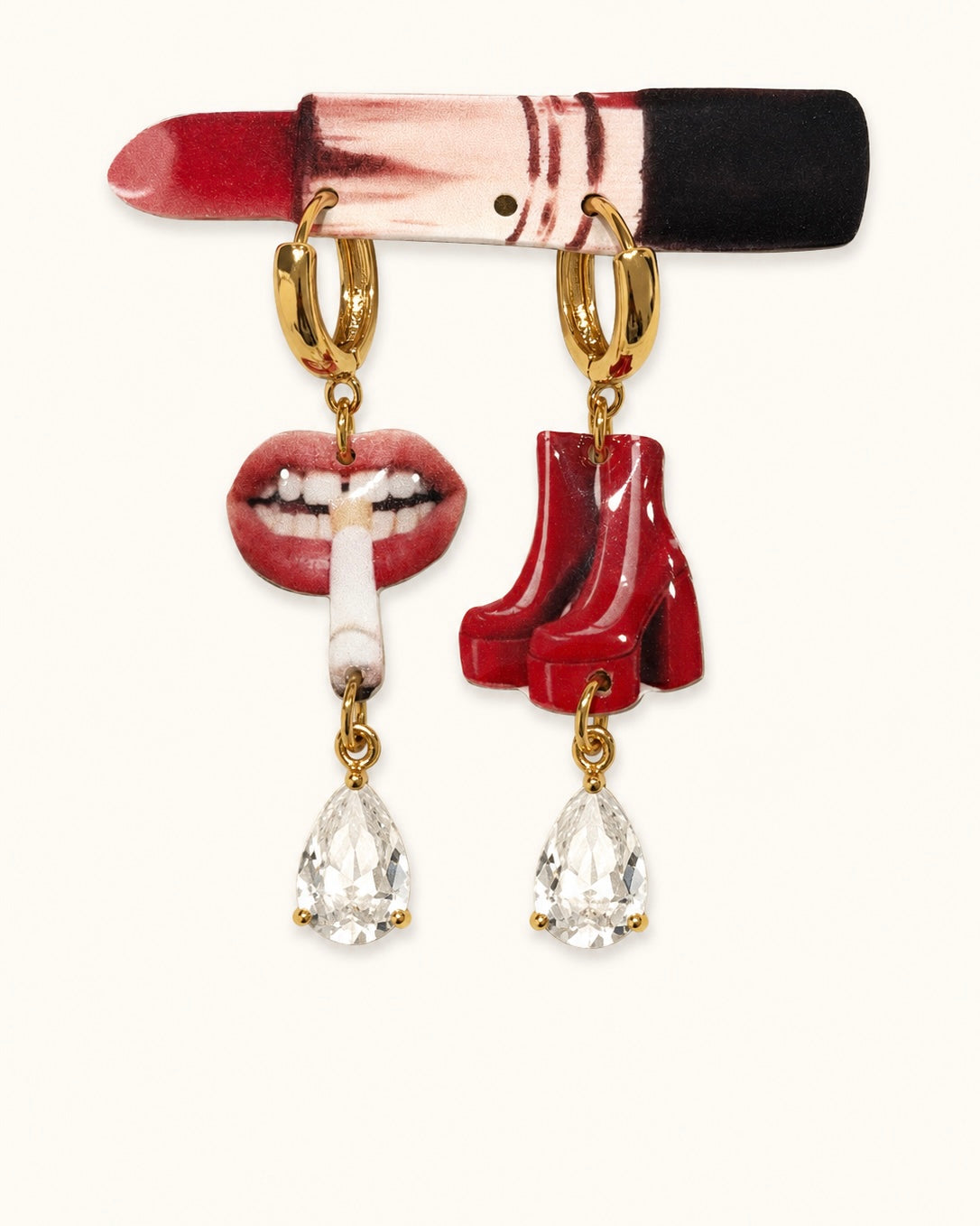 Lips & red boots Earrings