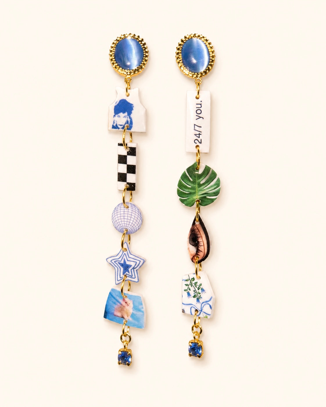 24/7 You Collage earrings