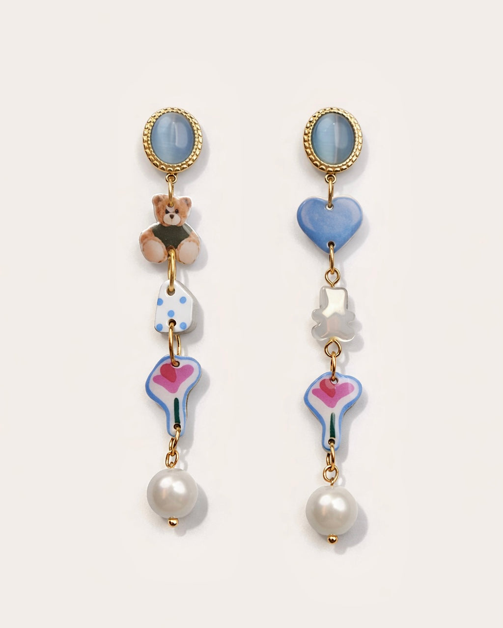 Teddy & Heart earrings