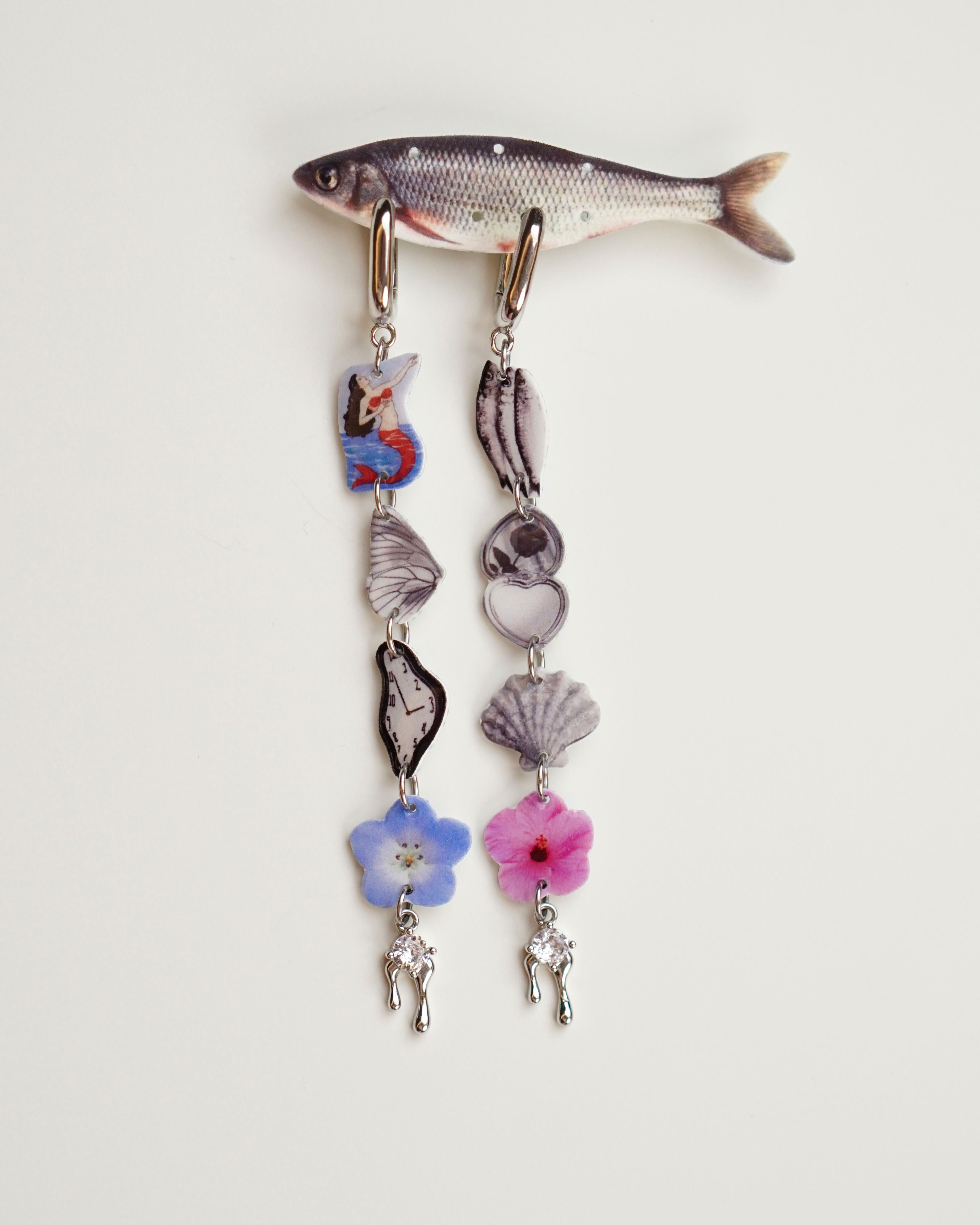 Silver Ocean Earrings