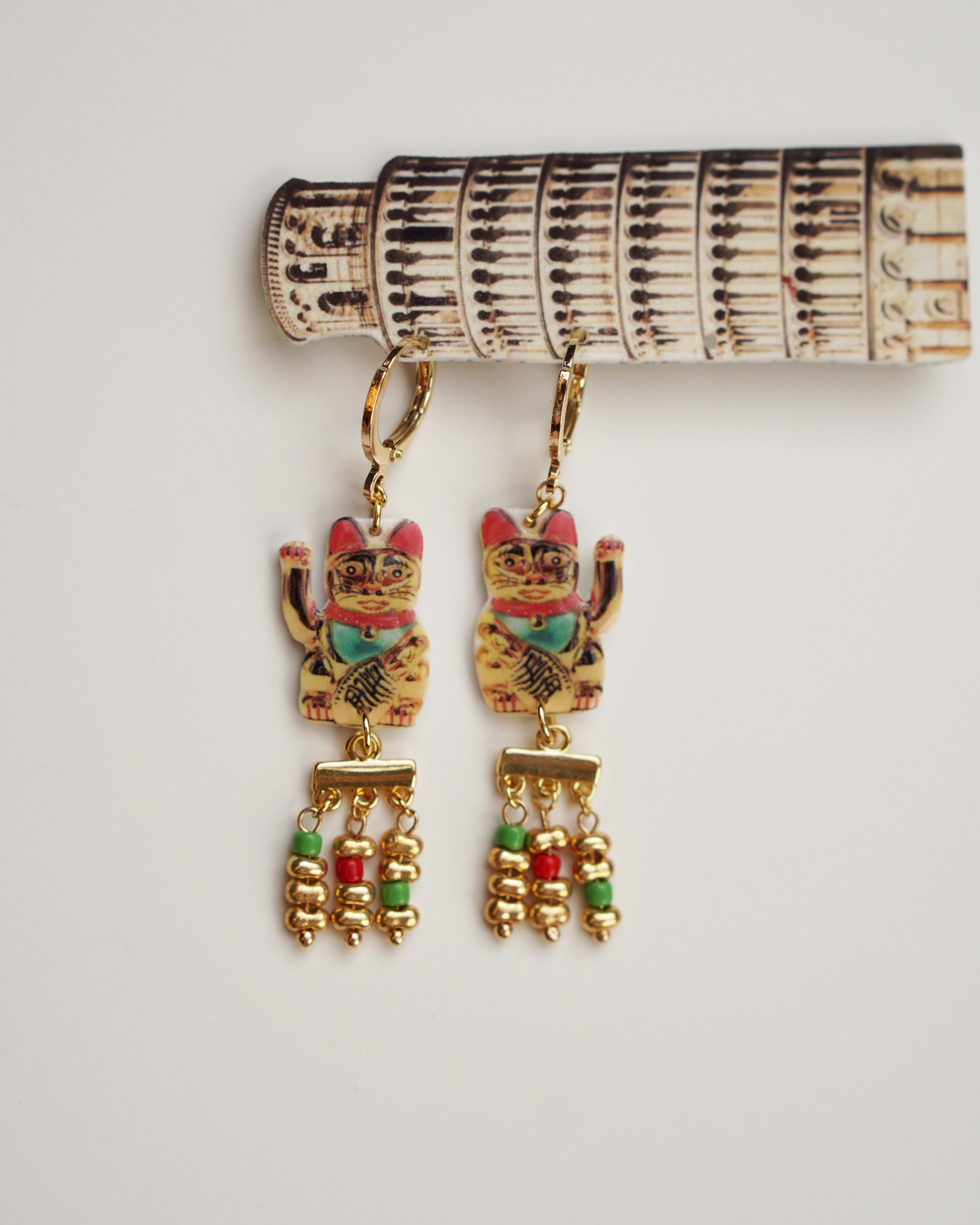 Maneki Neko earrings