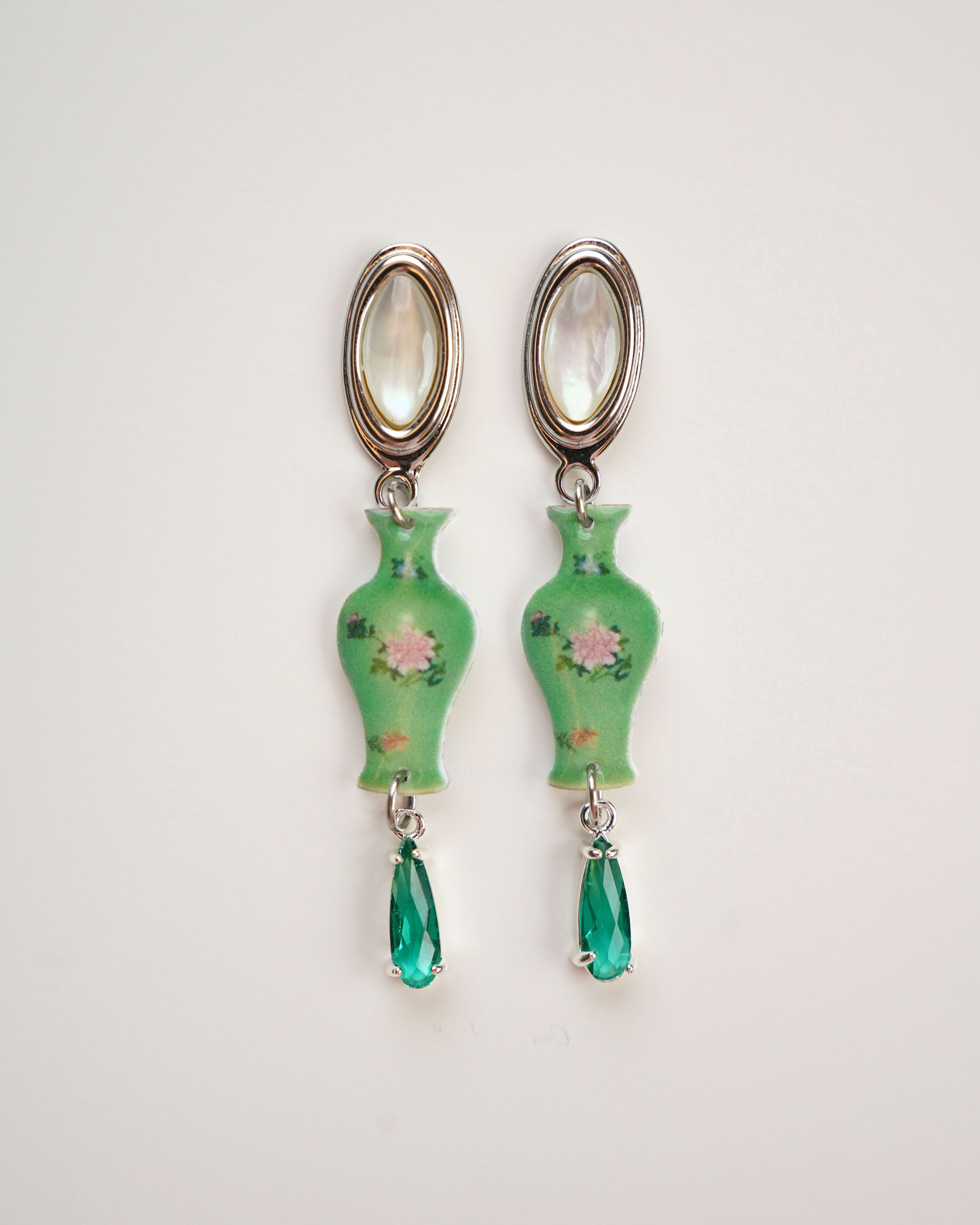 Jade Porcelain earrings