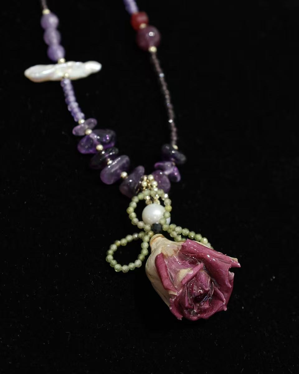 Real Rose Halskette