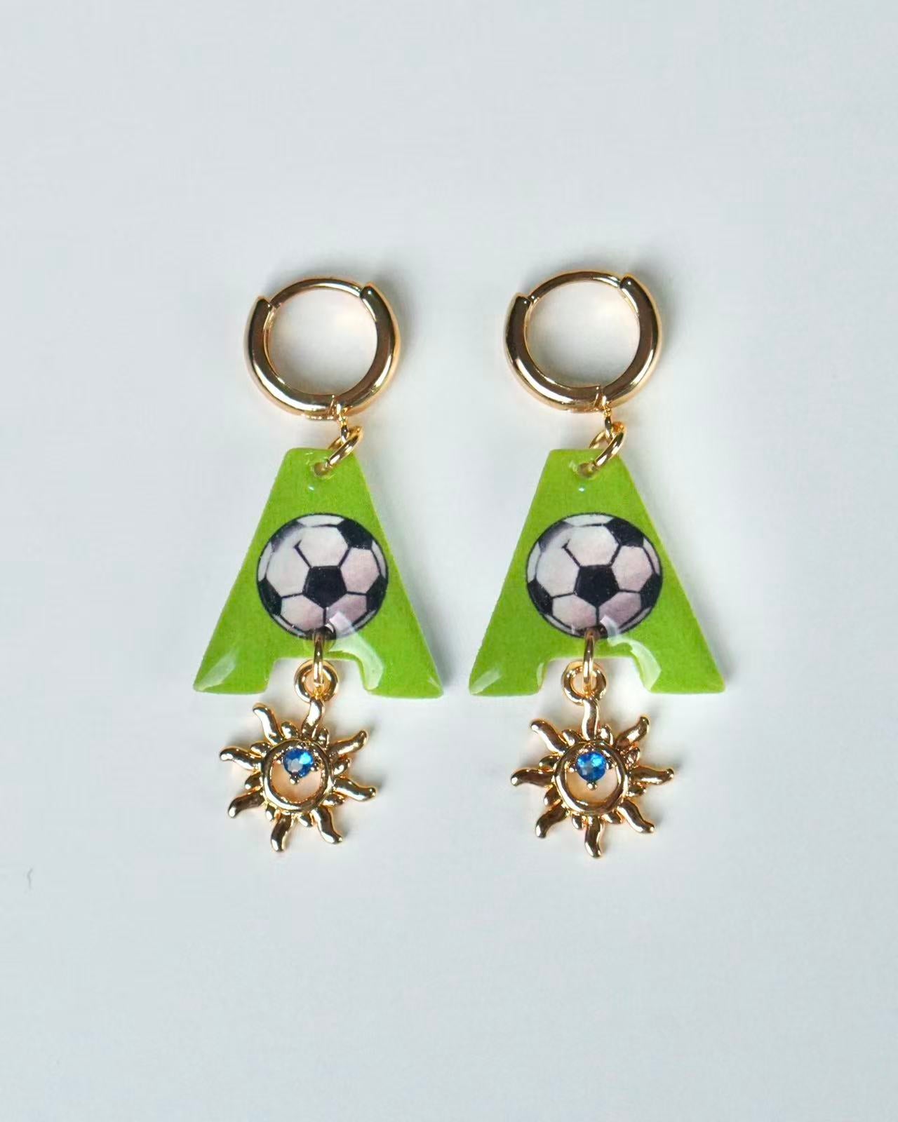 Football Sun Earrings